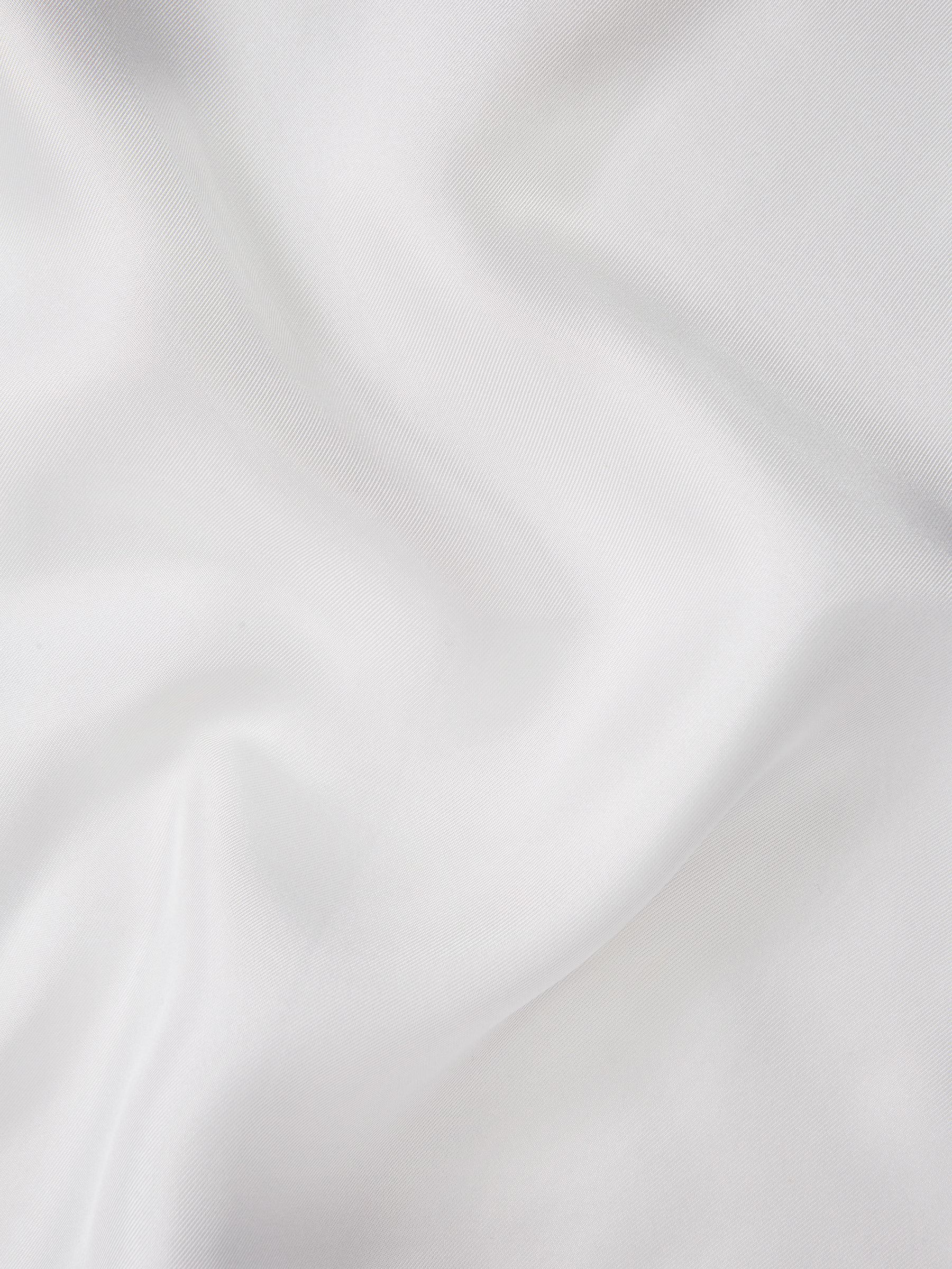Plain Silk Pocket Square in White - Image 5 of 5
