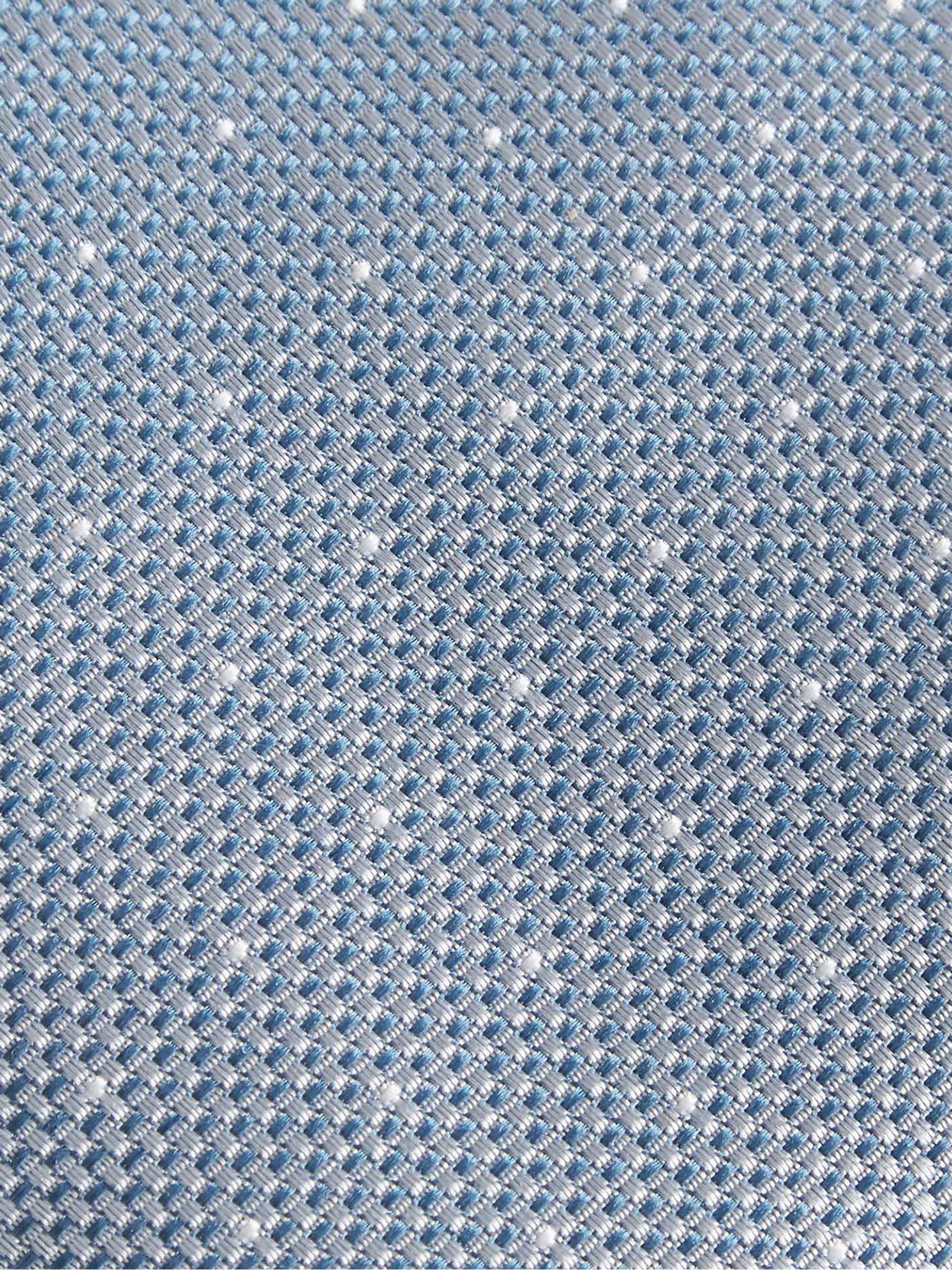 Textured Polka Dot Tie in Airforce Blue - Image 3 of 4