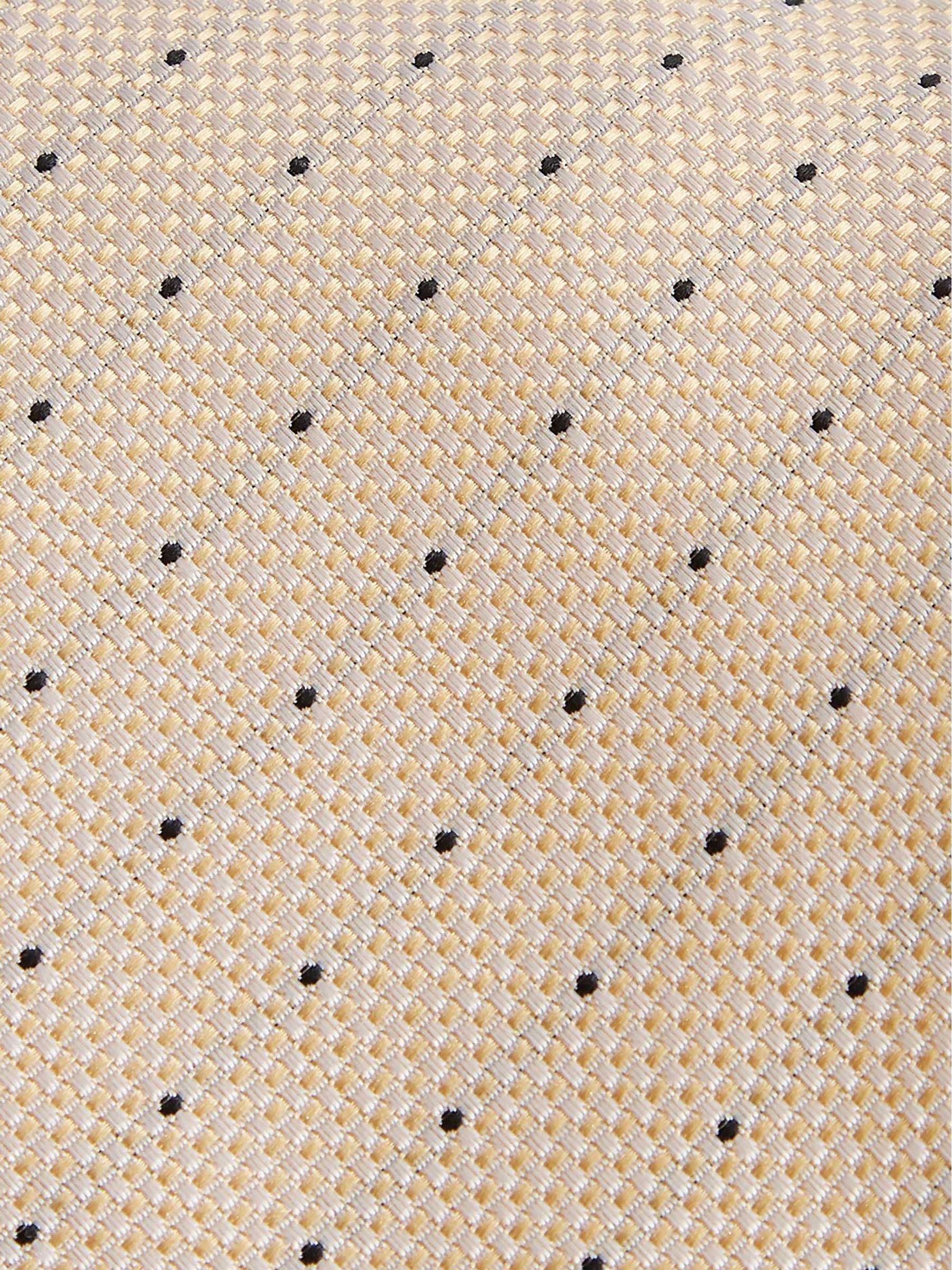 Silk Polka Dot Tie in Champagne - Image 4 of 4