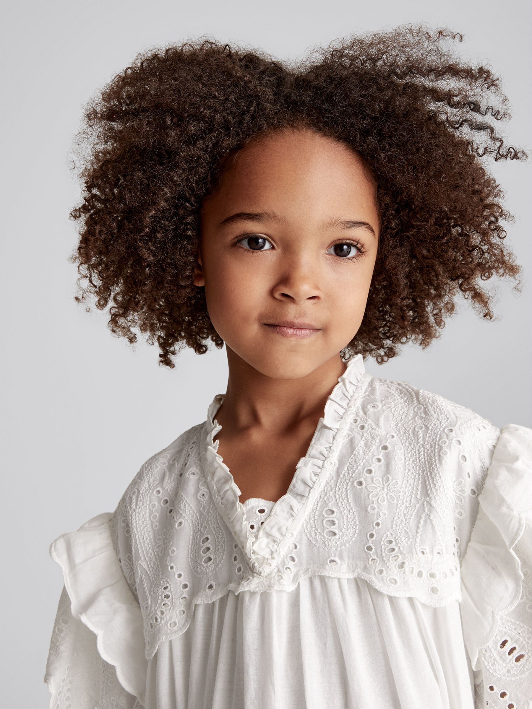 Lace Shift Dress in White - Image 4 of 6