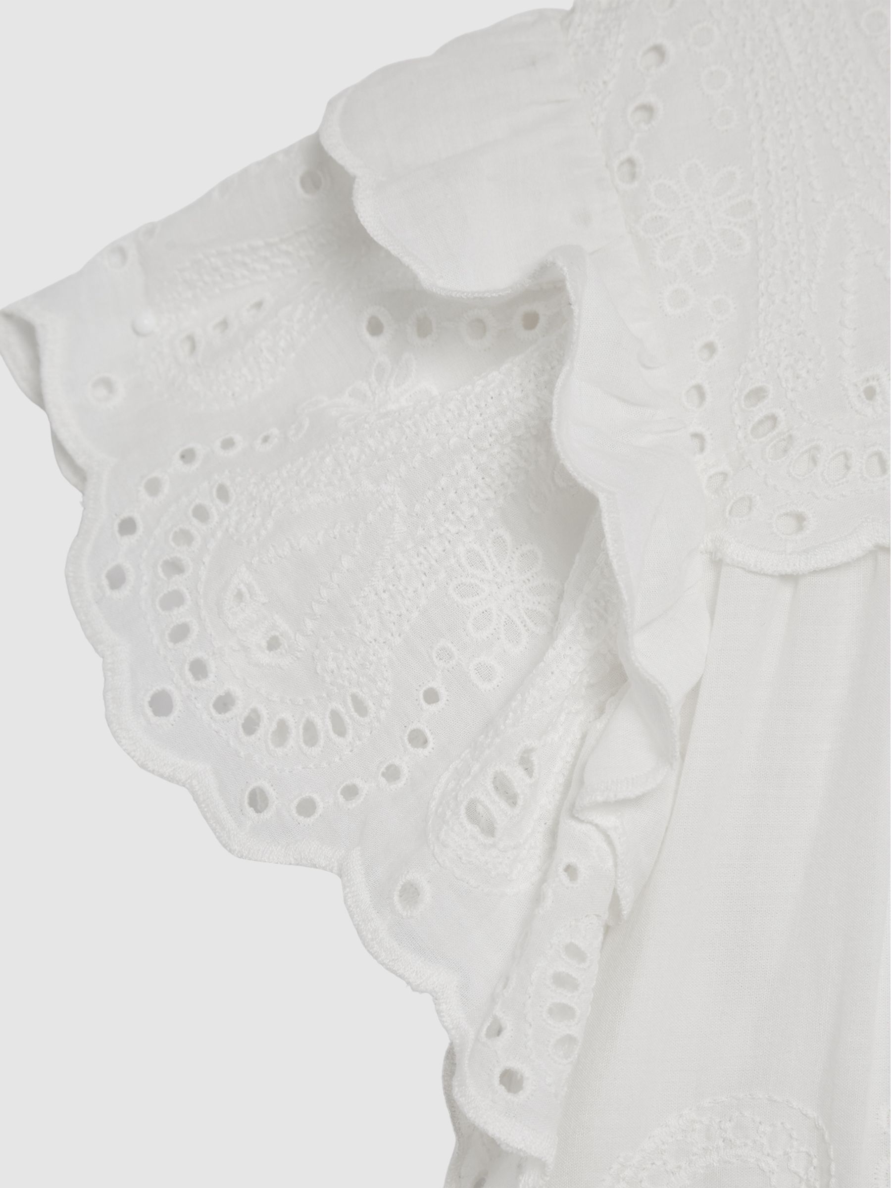 Lace Shift Dress in White - Image 6 of 6