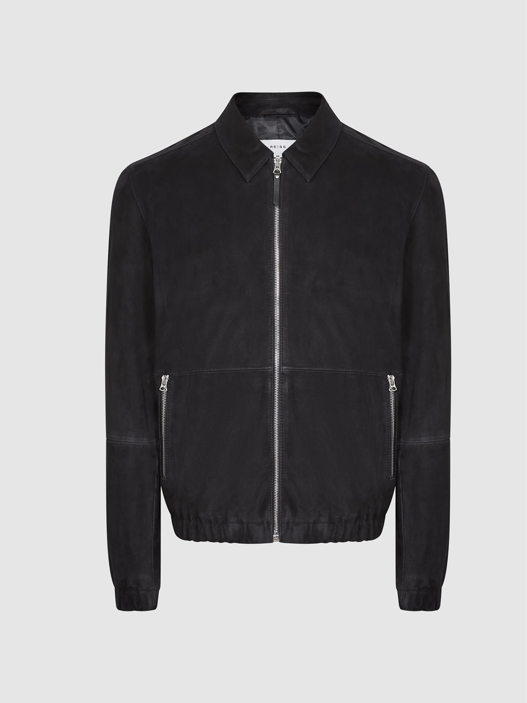 Suede Jacket in Navy - Image 2 of 5