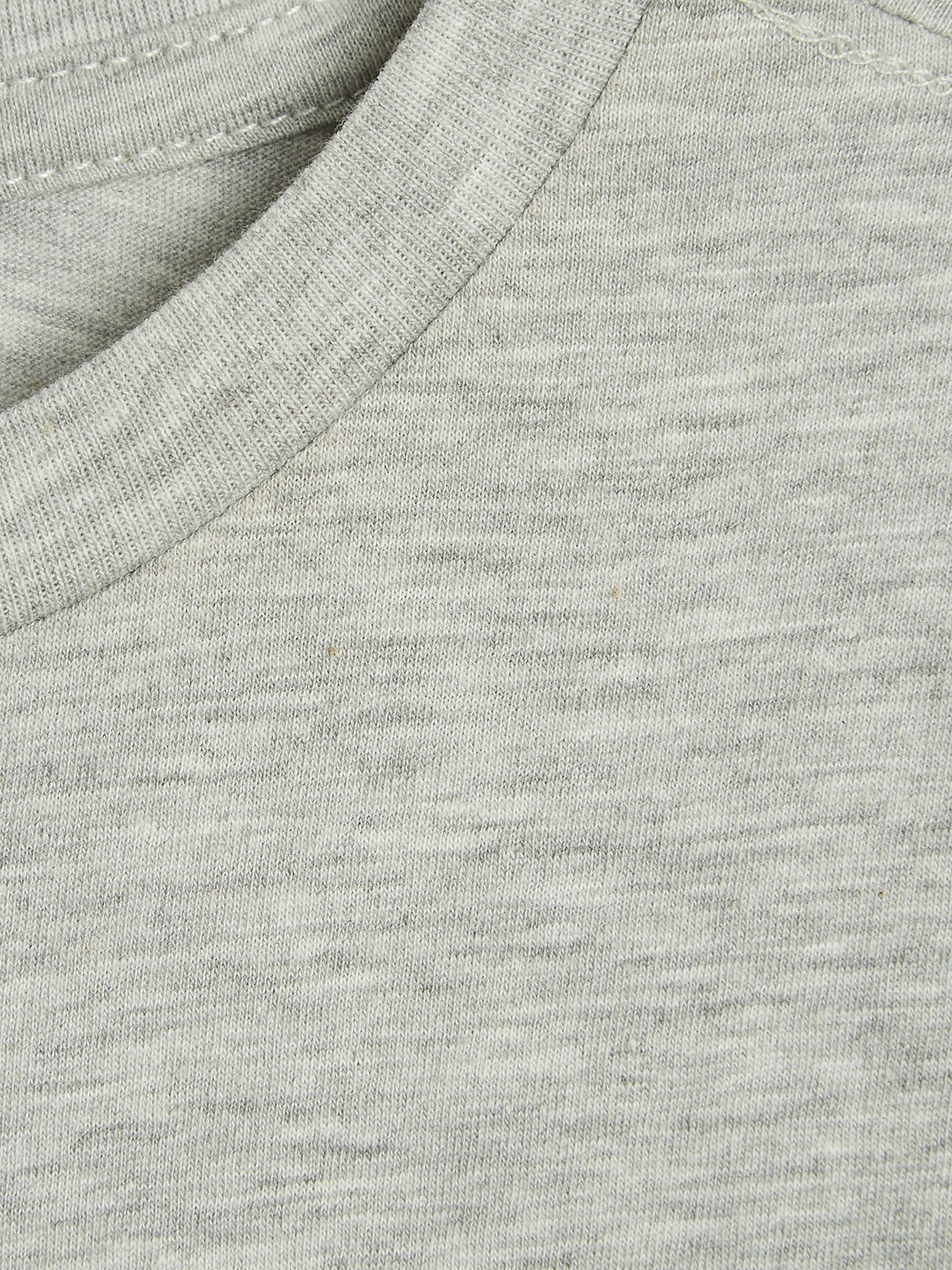 Crew Neck Tshirt in Grey Melange - Image 6 of 6