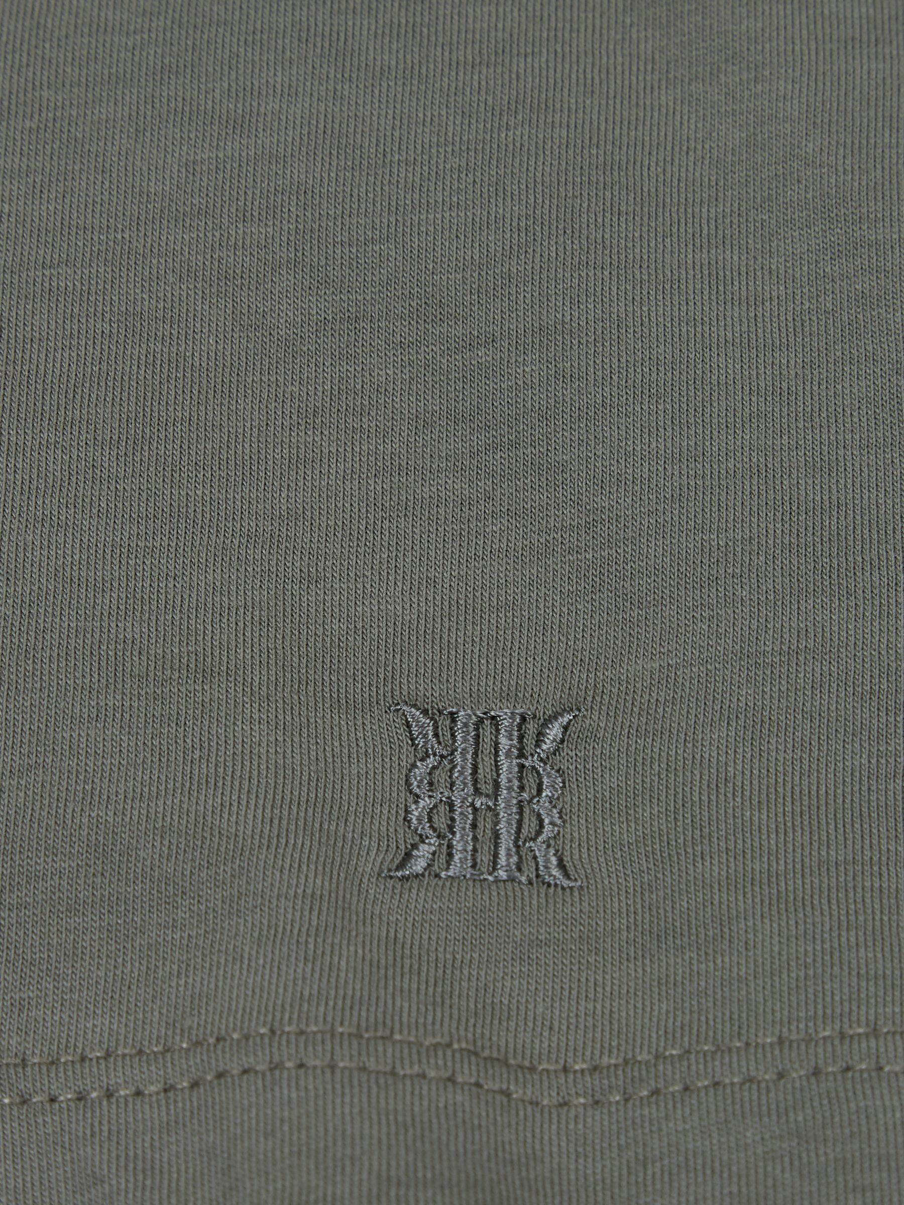 Crew Neck T-shirt in Sage - Image 6 of 6