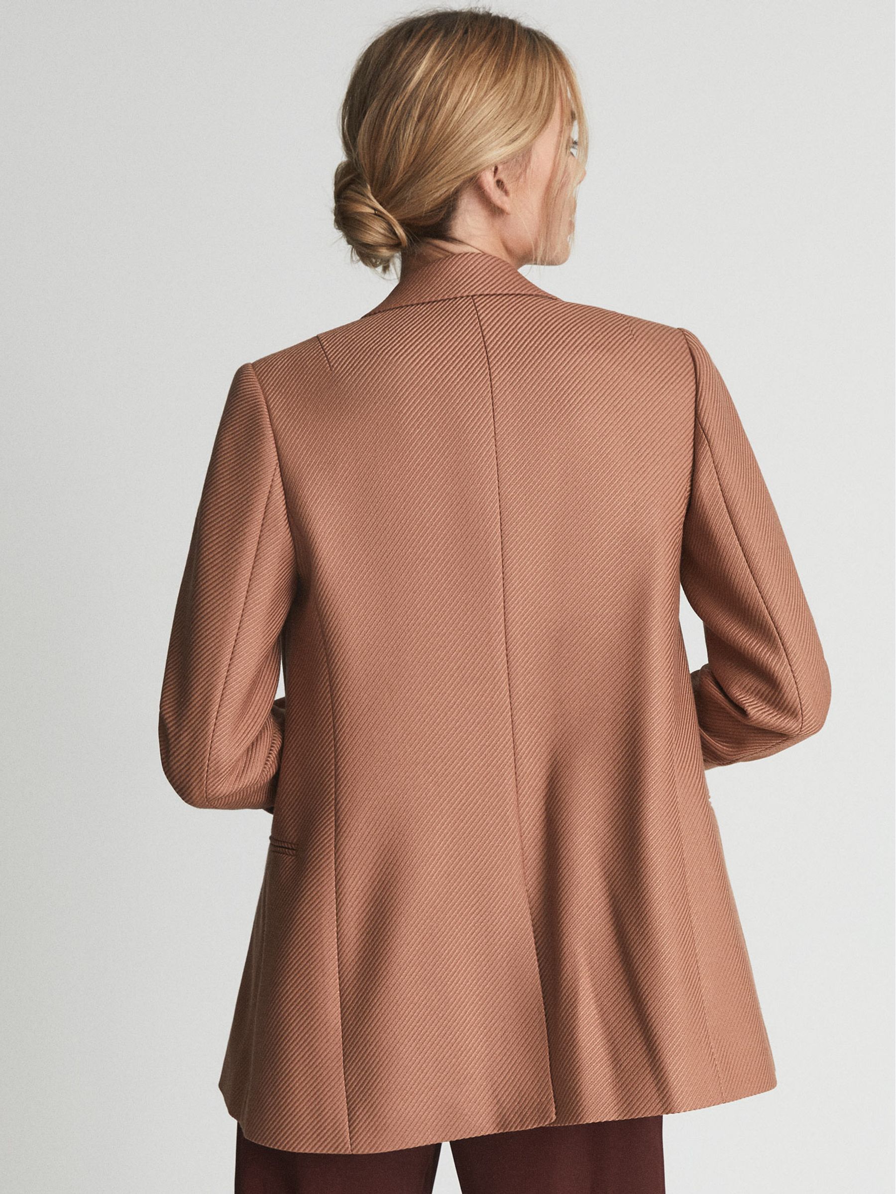 Double Breasted Wool Blend Blazer in Pink - Image 5 of 7