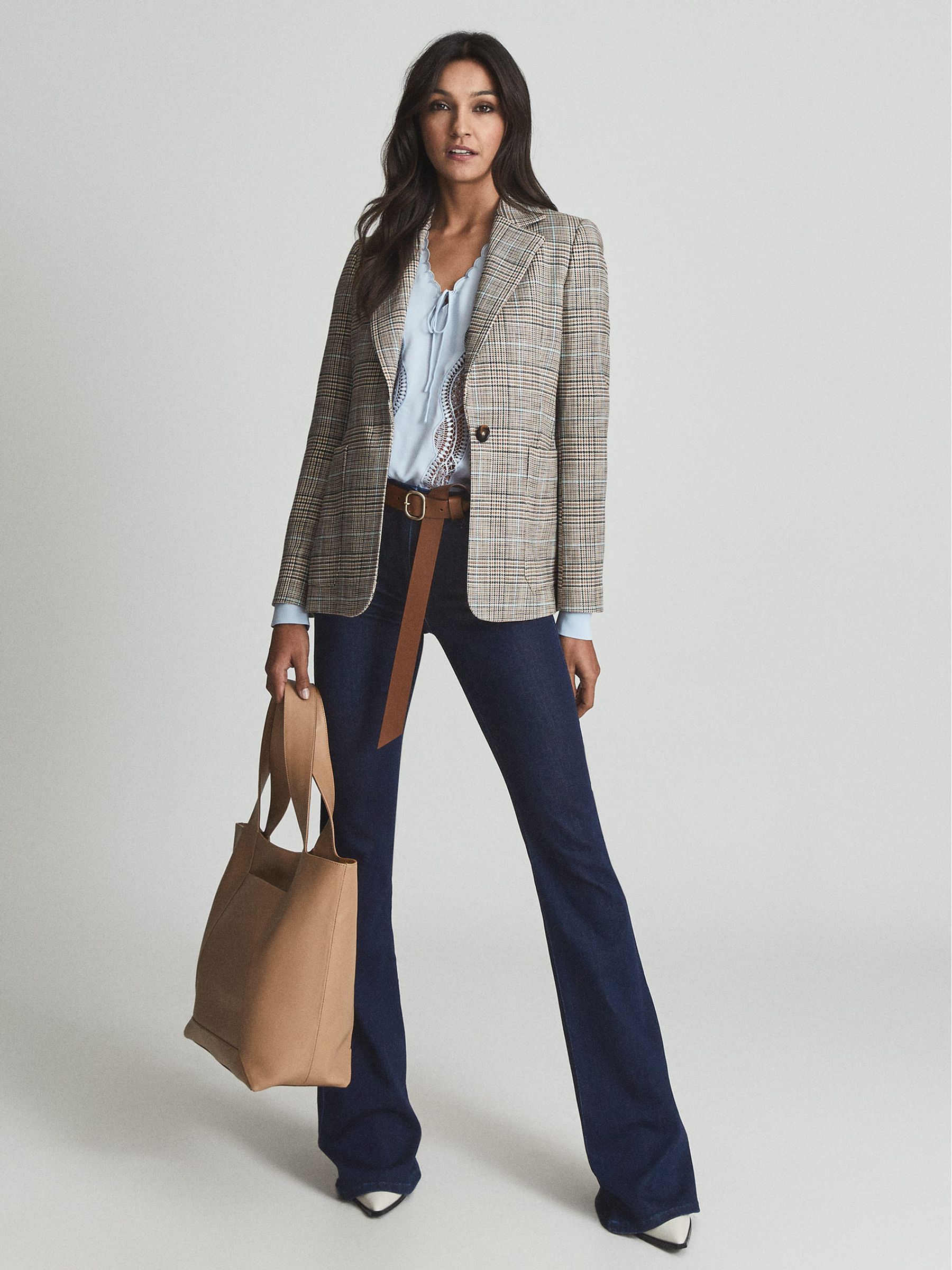 Blazer mit Prince-of-Wales-Karomuster in Mehrfarbig - Bild 1 von 5