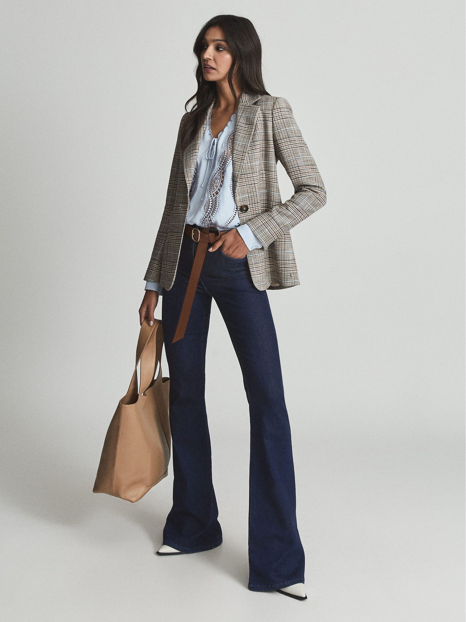 Blazer mit Prince-of-Wales-Karomuster in Mehrfarbig - Bild 3 von 5