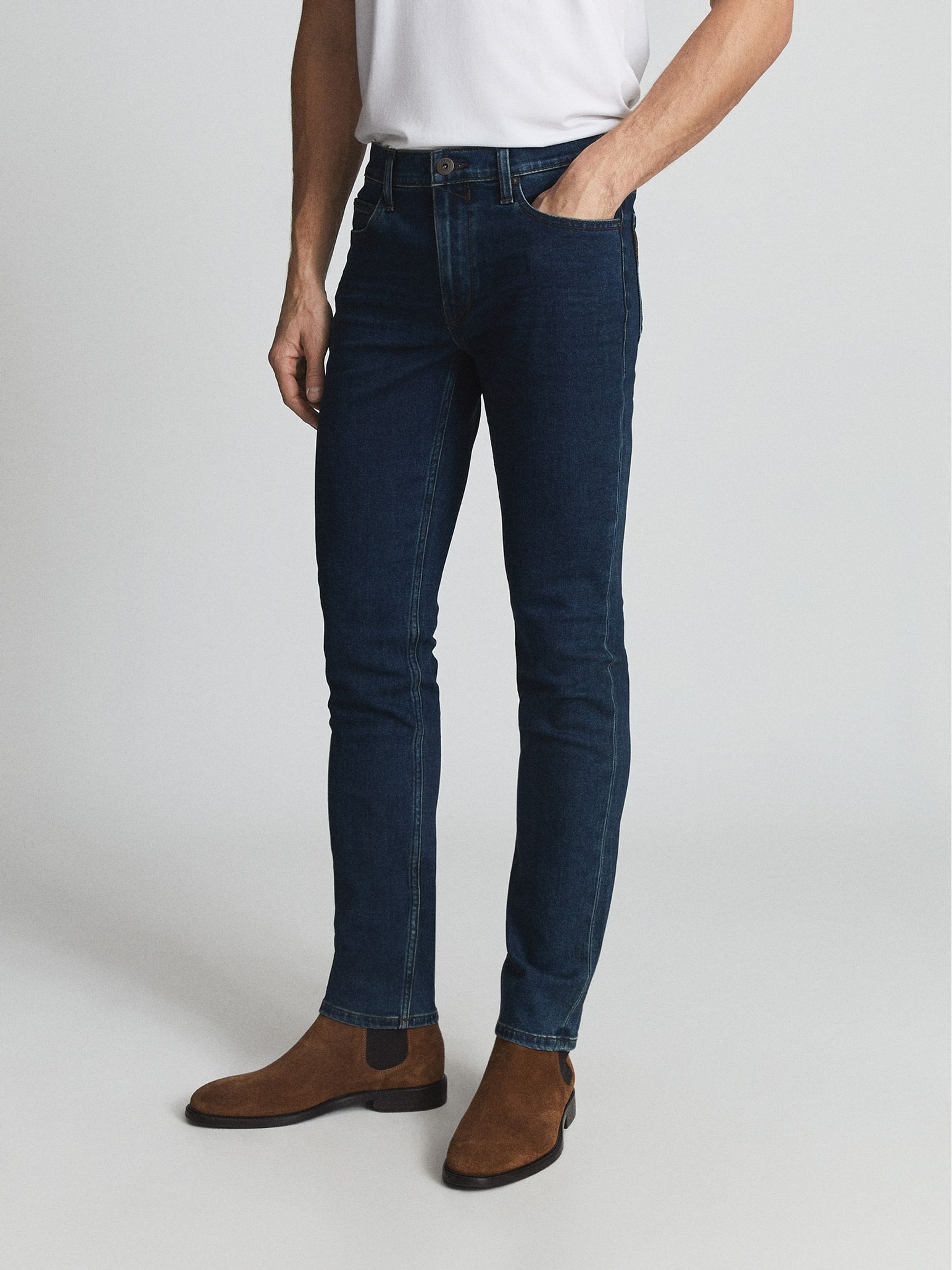 Paige High Stretch Slim Fit Jeans in Mid Indigo - Image 3 of 5