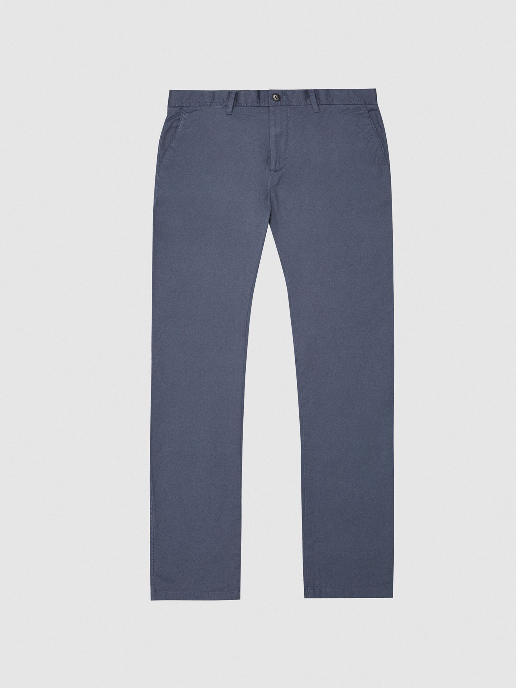 Slim Fit Washed Chinos in Airforce Blue - Image 2 of 6