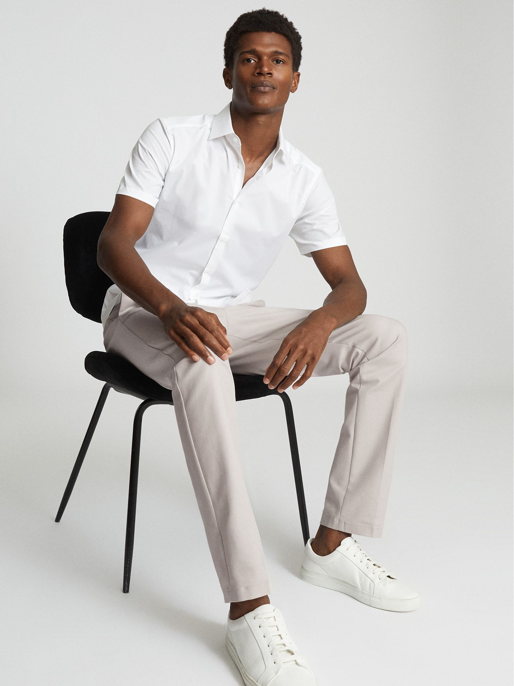 Slim Fit Chinos in Stone - Image 3 of 5