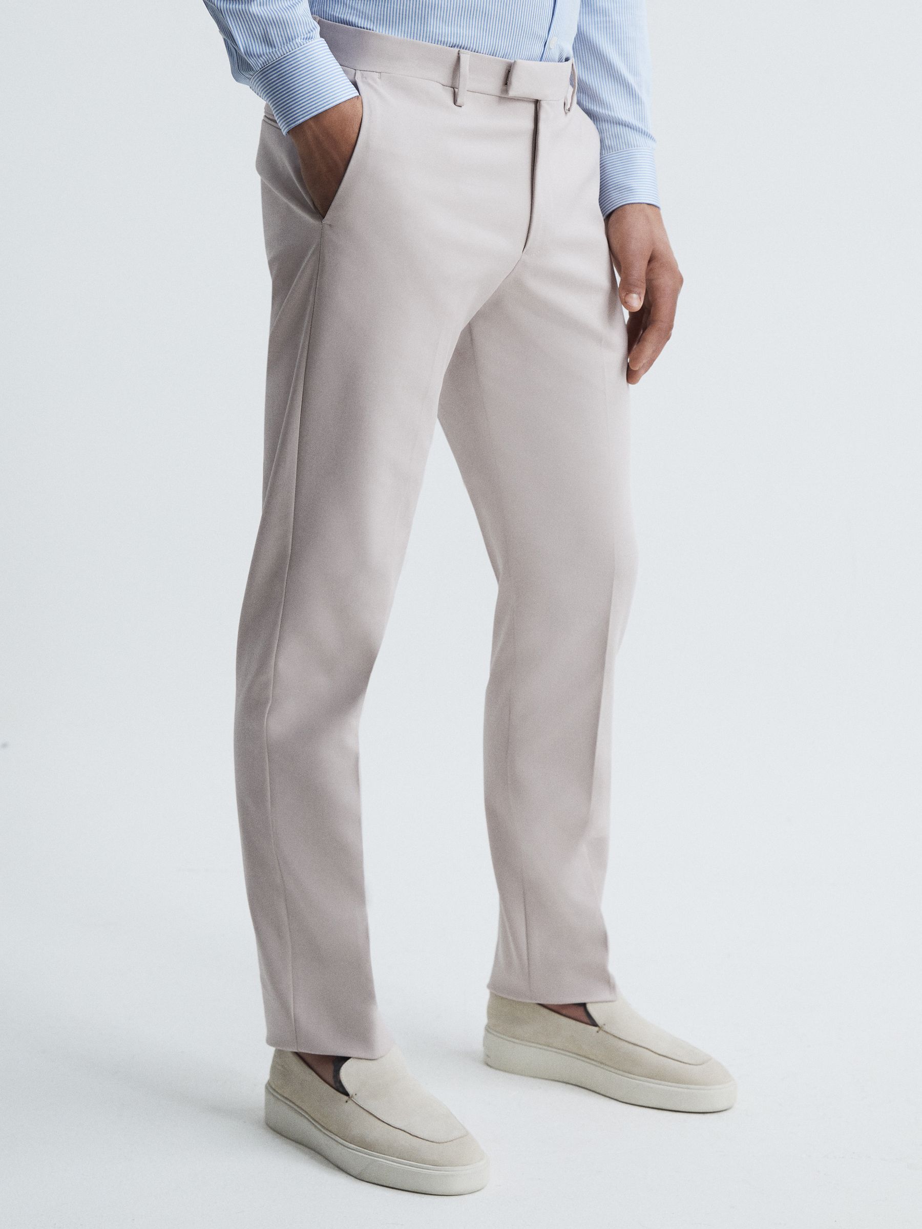 Regular Fit Chinos in Stone - Image 1 of 5