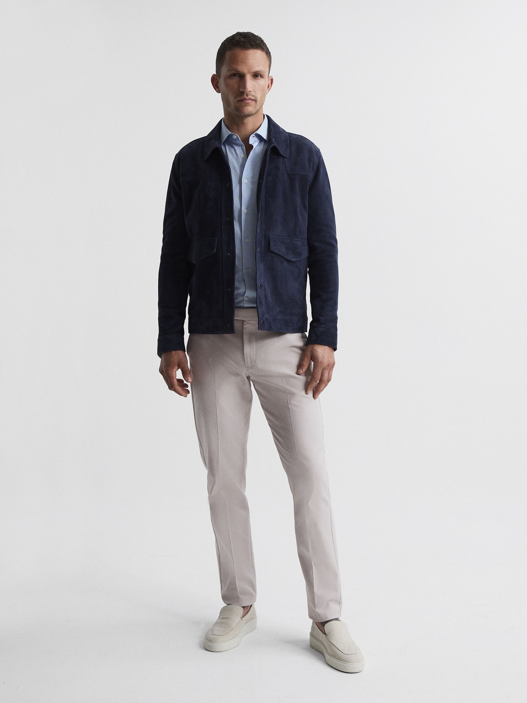 Regular Fit Chinos in Stone - Image 3 of 5
