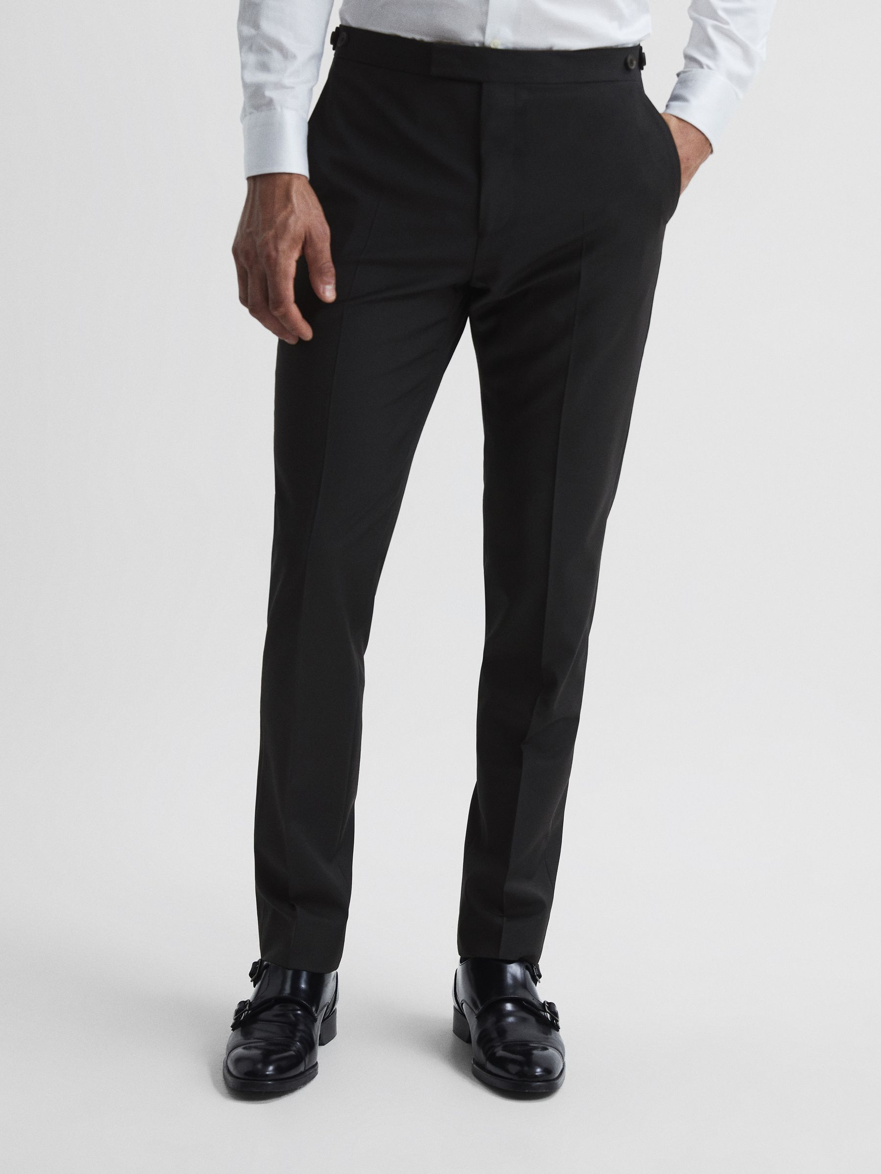 Modern Fit Travel Trousers in Black - Image 1 of 5
