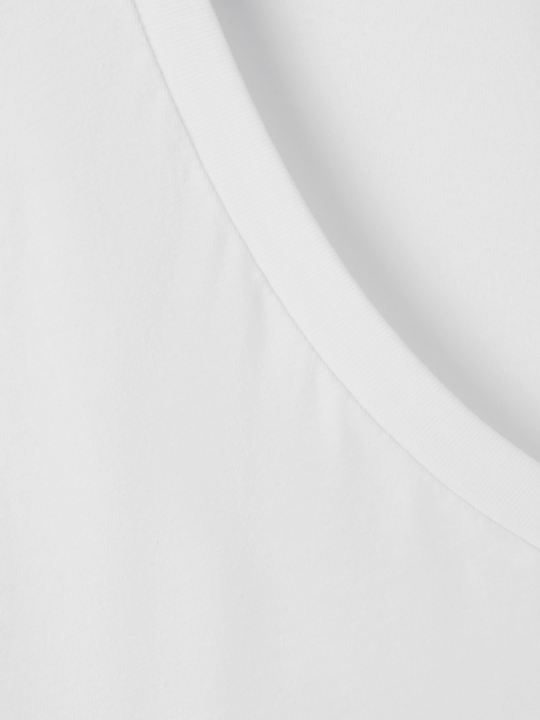 Cotton V-Neck T-Shirt in White - Image 7 of 8