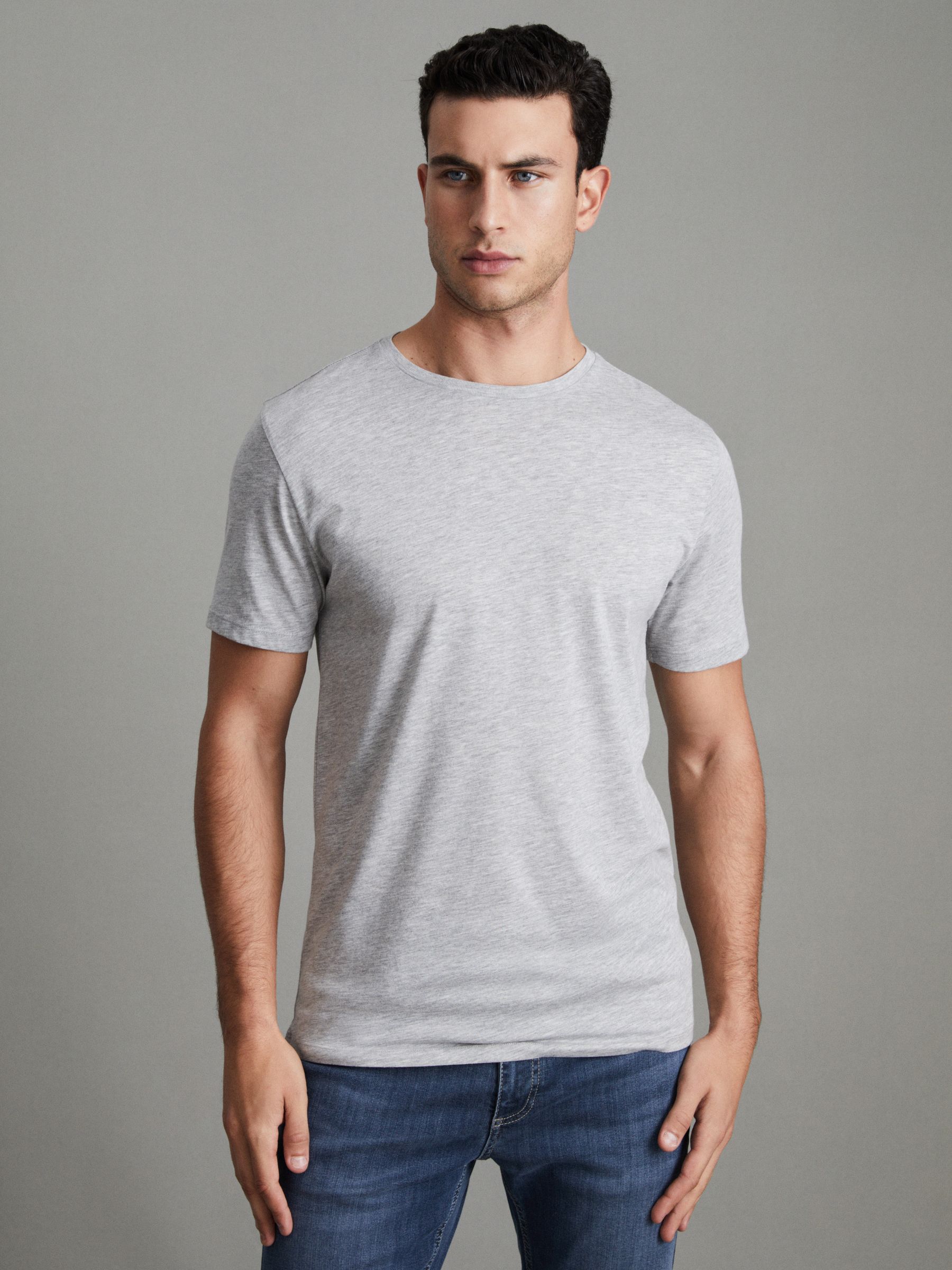Crew Neck T-shirt in Grey - Image 6 of 6