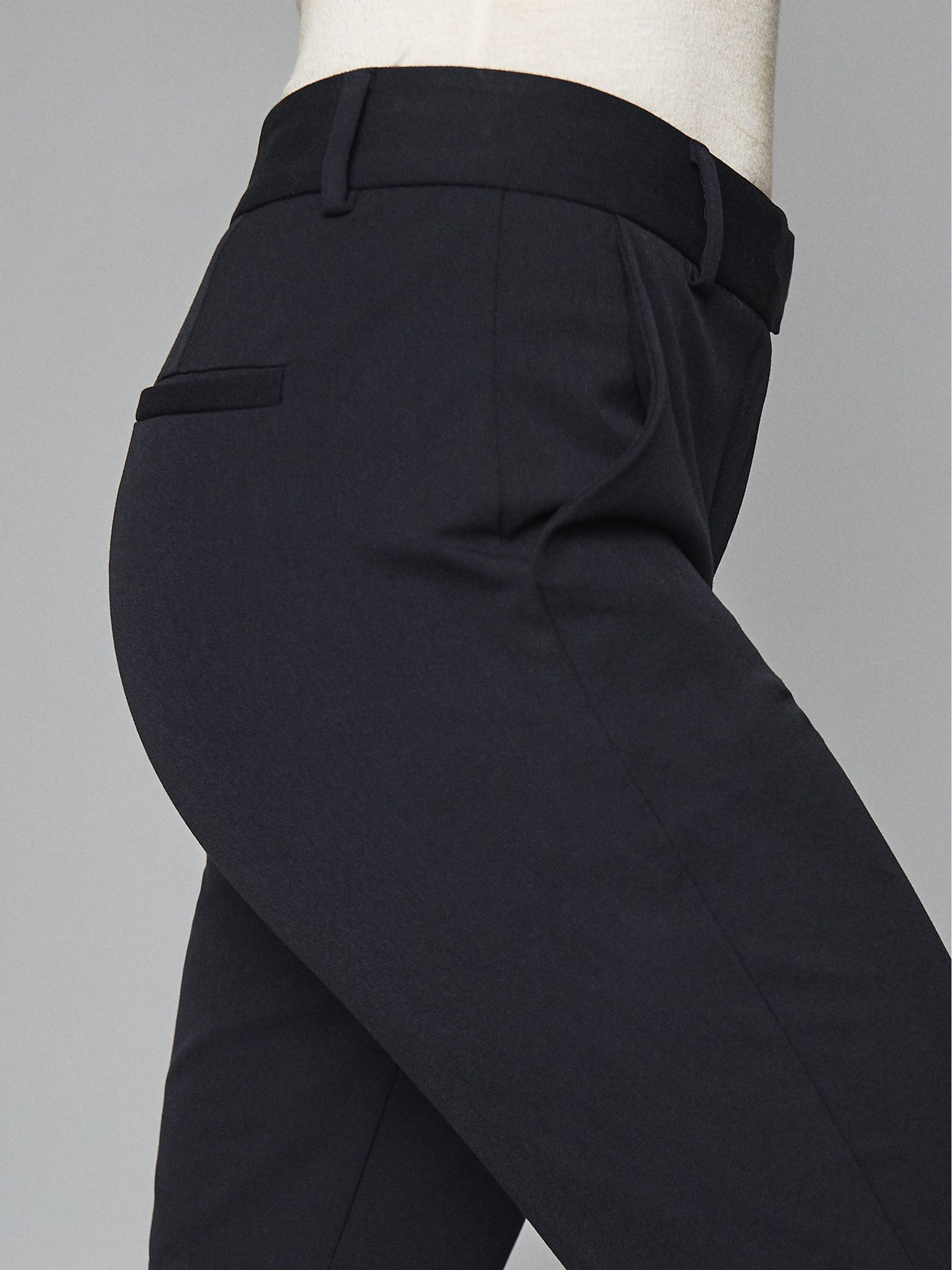 Cropped Tailored Trousers in Navy - Image 5 of 5