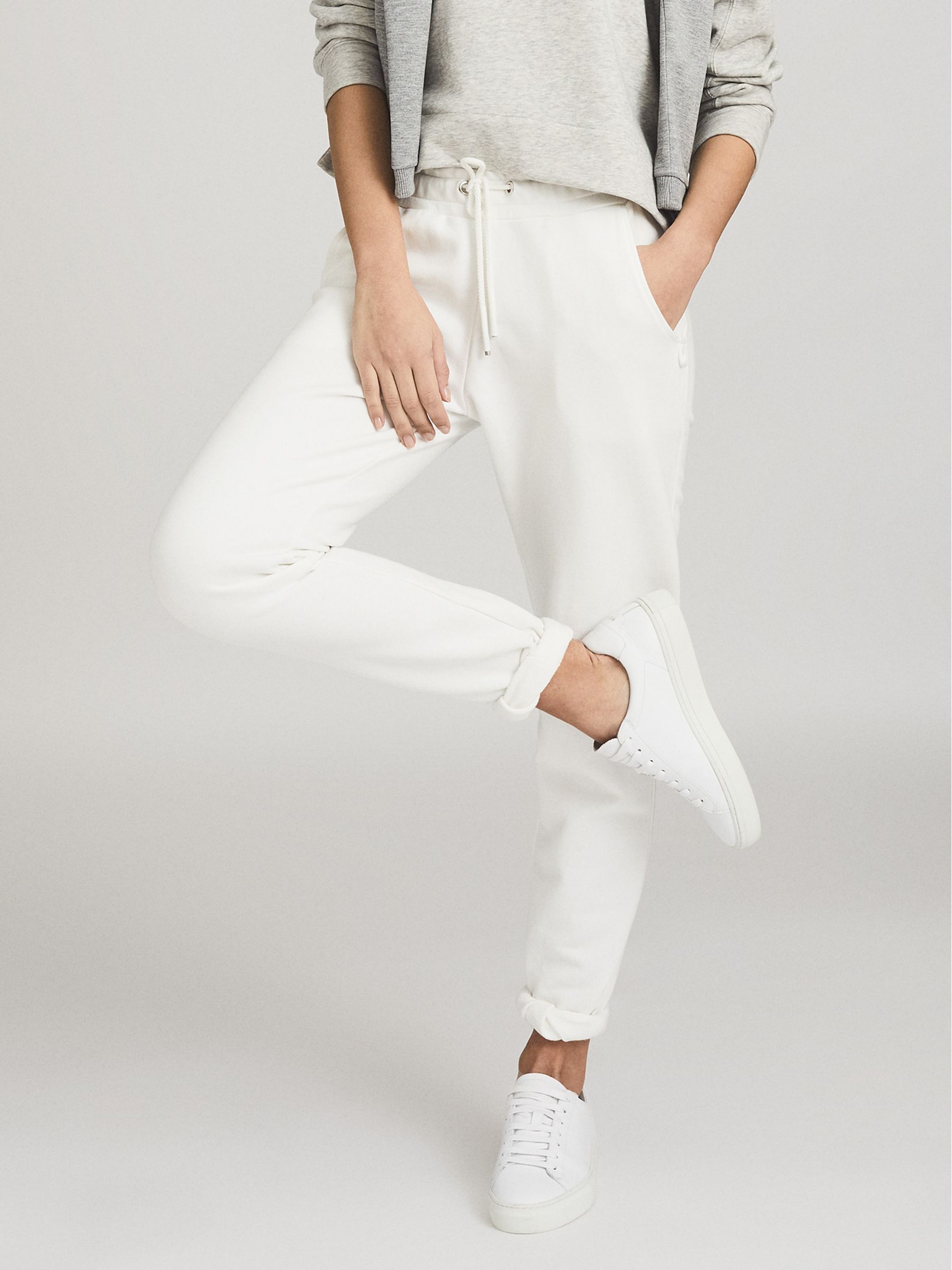 Leather Trainers in White - Image 1 of 7