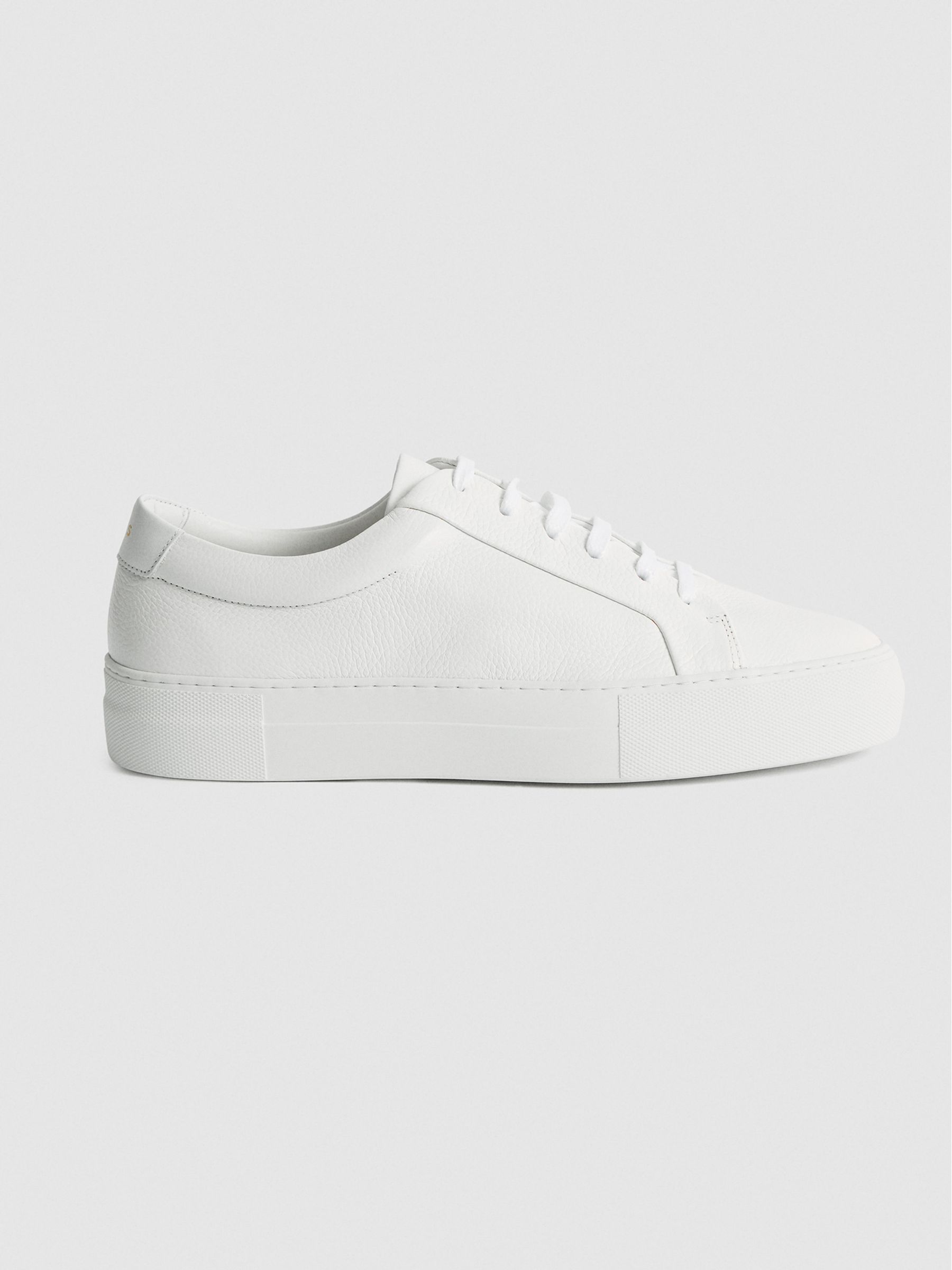 Leather Trainers in White - Image 2 of 7