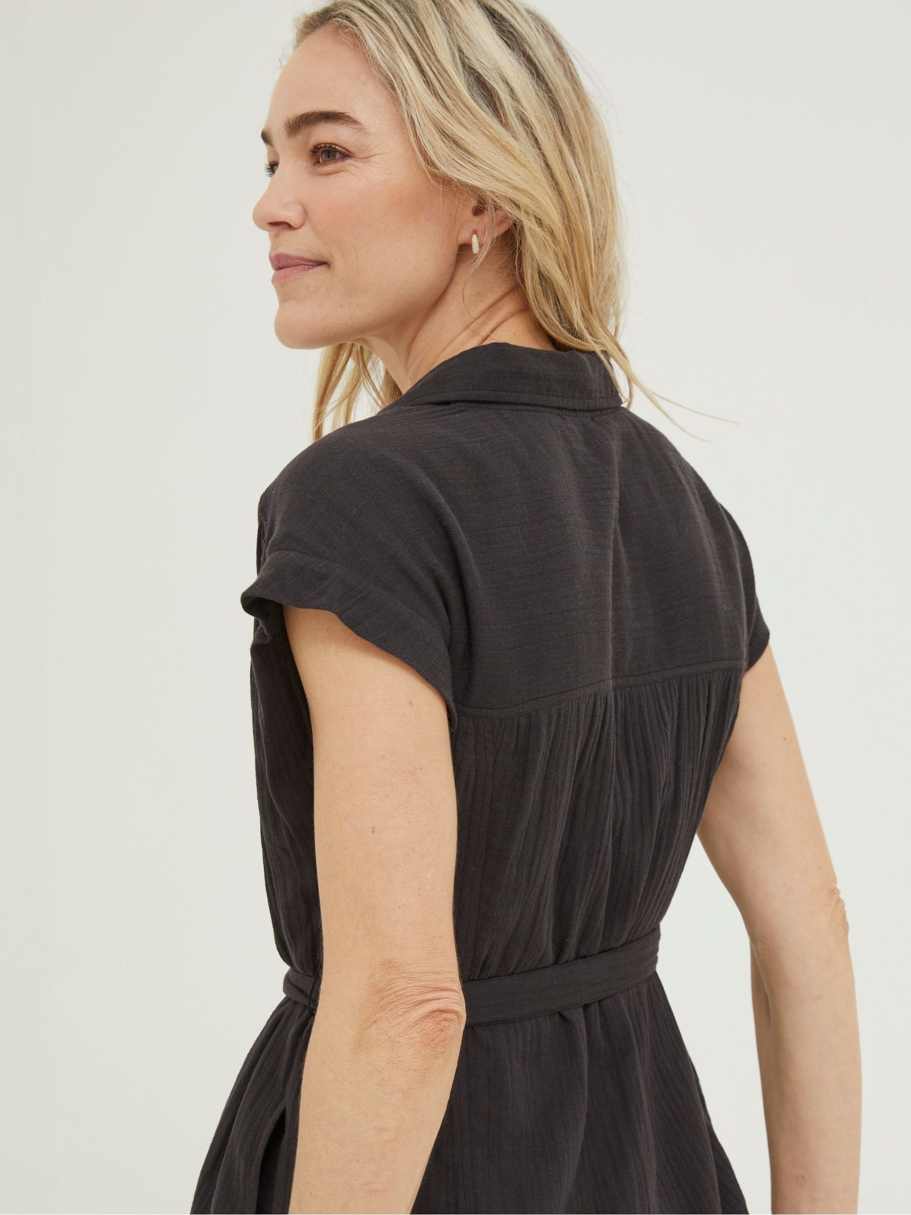 Black Finley Shirt Dress - Image 3 of 5