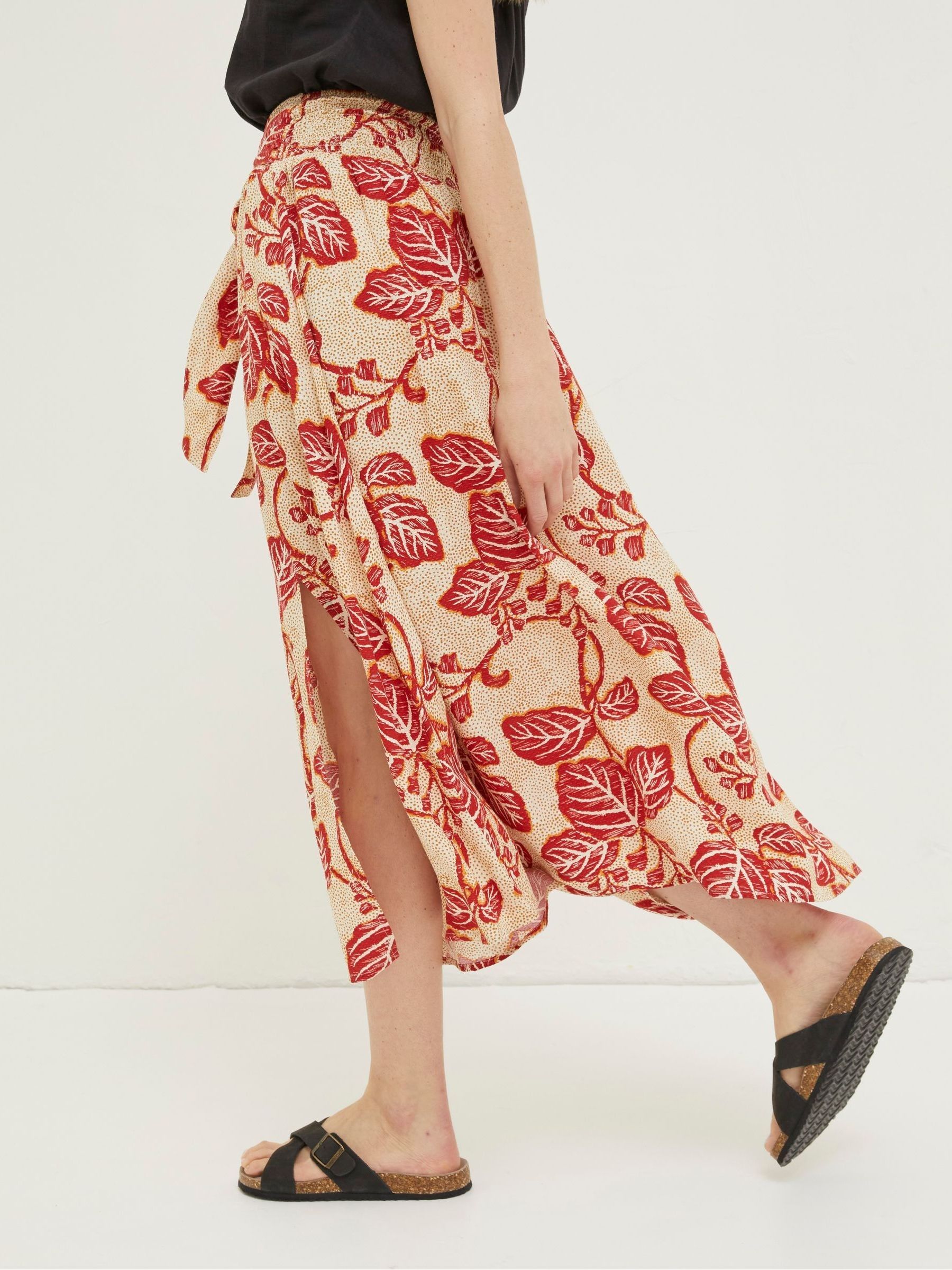 Cream Sascha Vine Floral Midi Skirt - Image 3 of 5