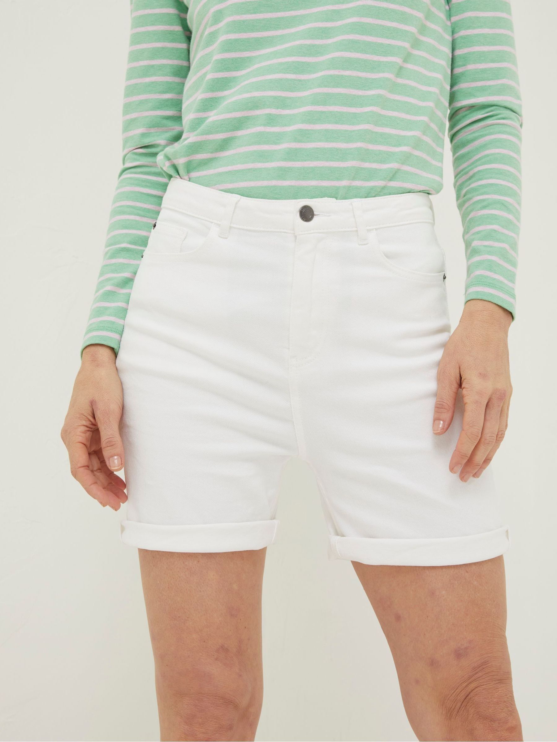 White Darley Denim Shorts - Image 1 of 5