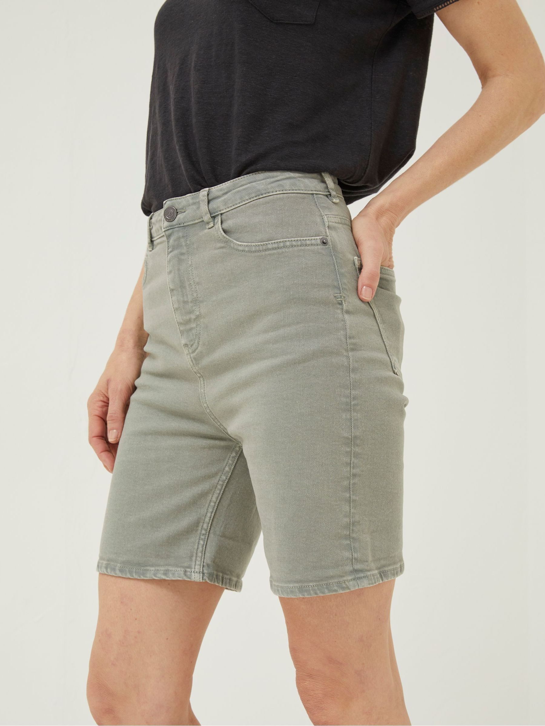 Green Darley Denim Shorts - Image 3 of 5