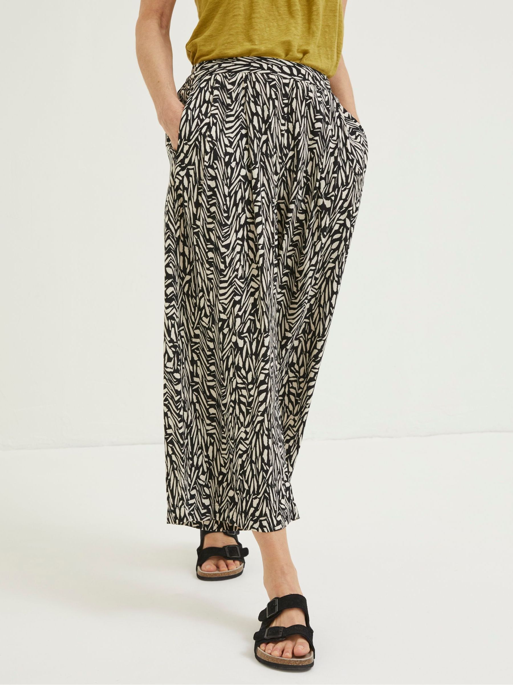 Black Shirwell Paint Stroke Trousers - Image 1 of 3