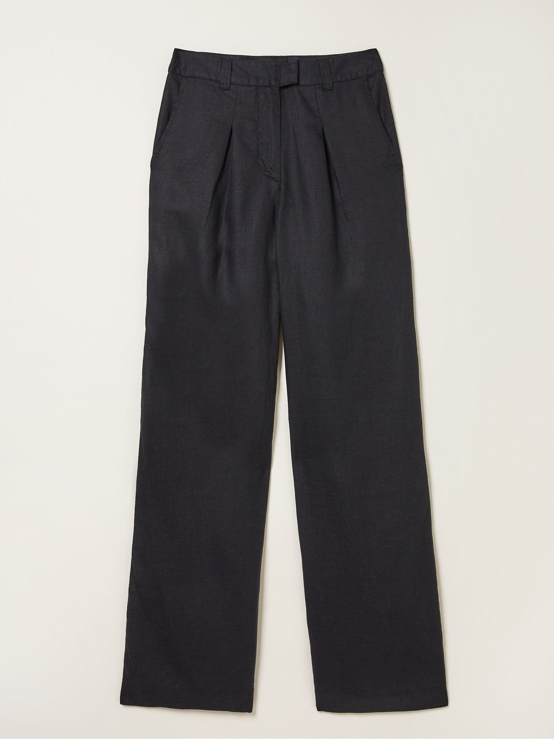 Black Ives Wide Leg Linen Trousers - Image 5 of 5
