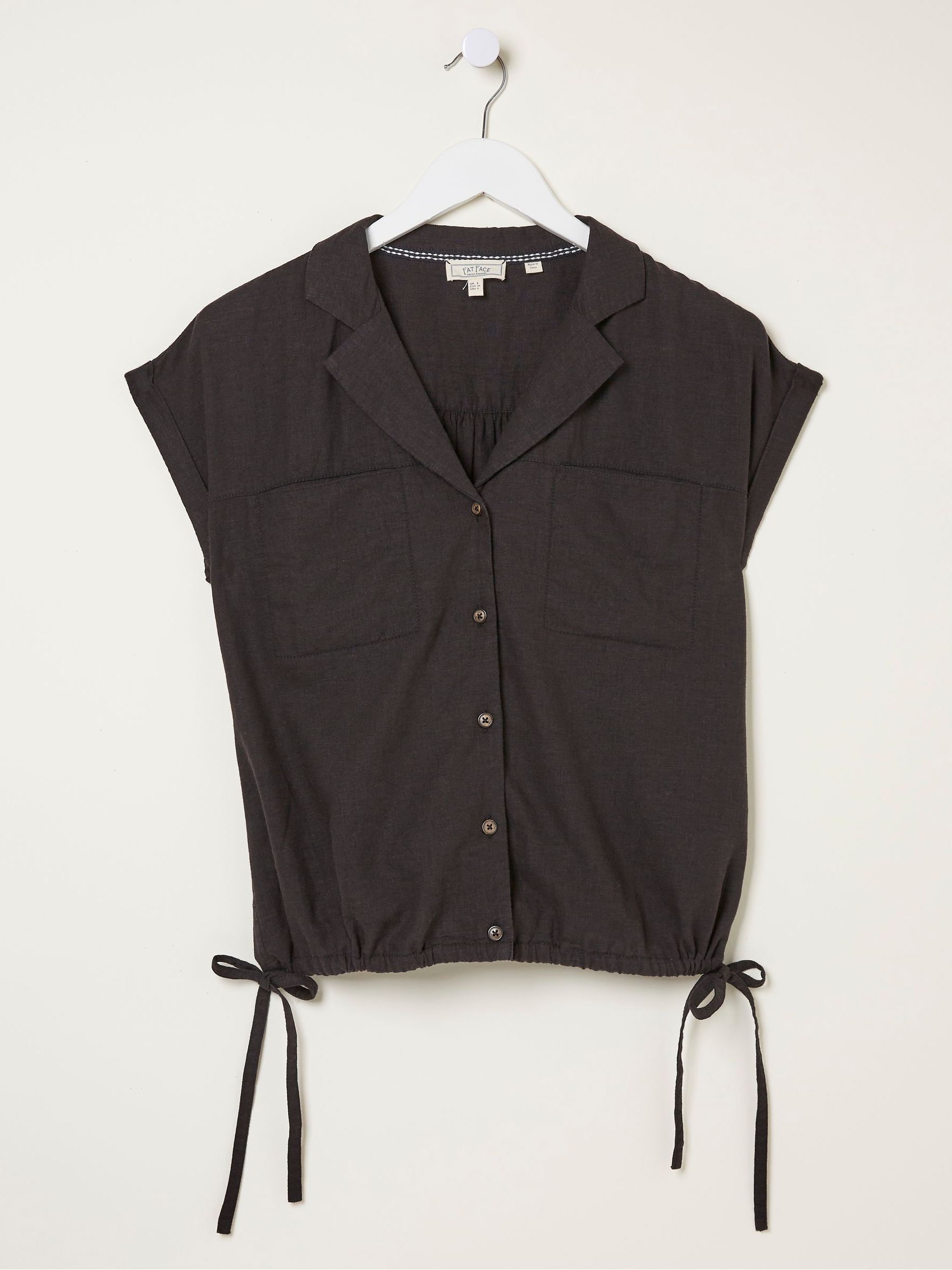 Black Linen Blend Val Shirt - Image 7 of 7