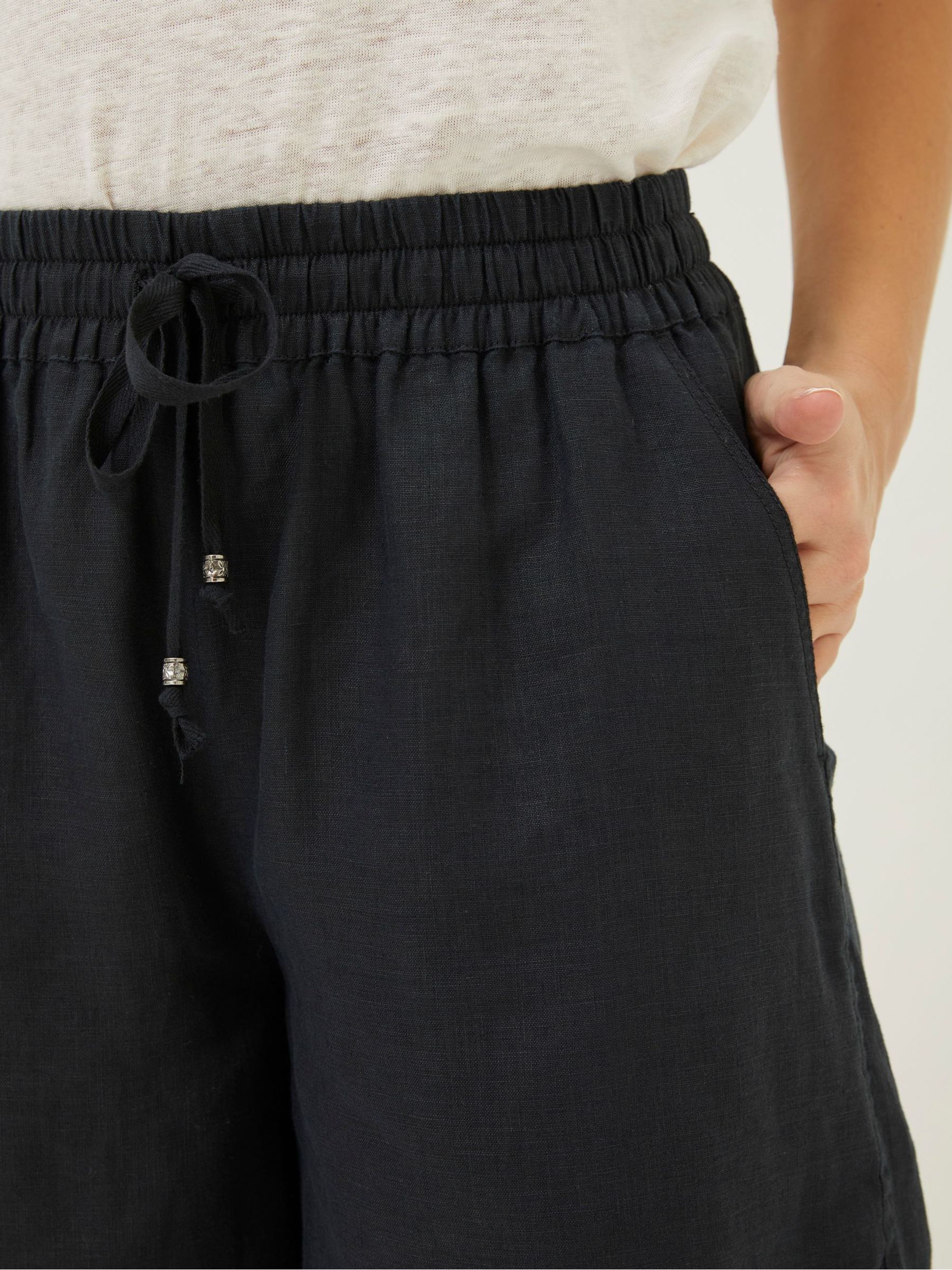 Black Tenby Linen Shorts - Image 4 of 5