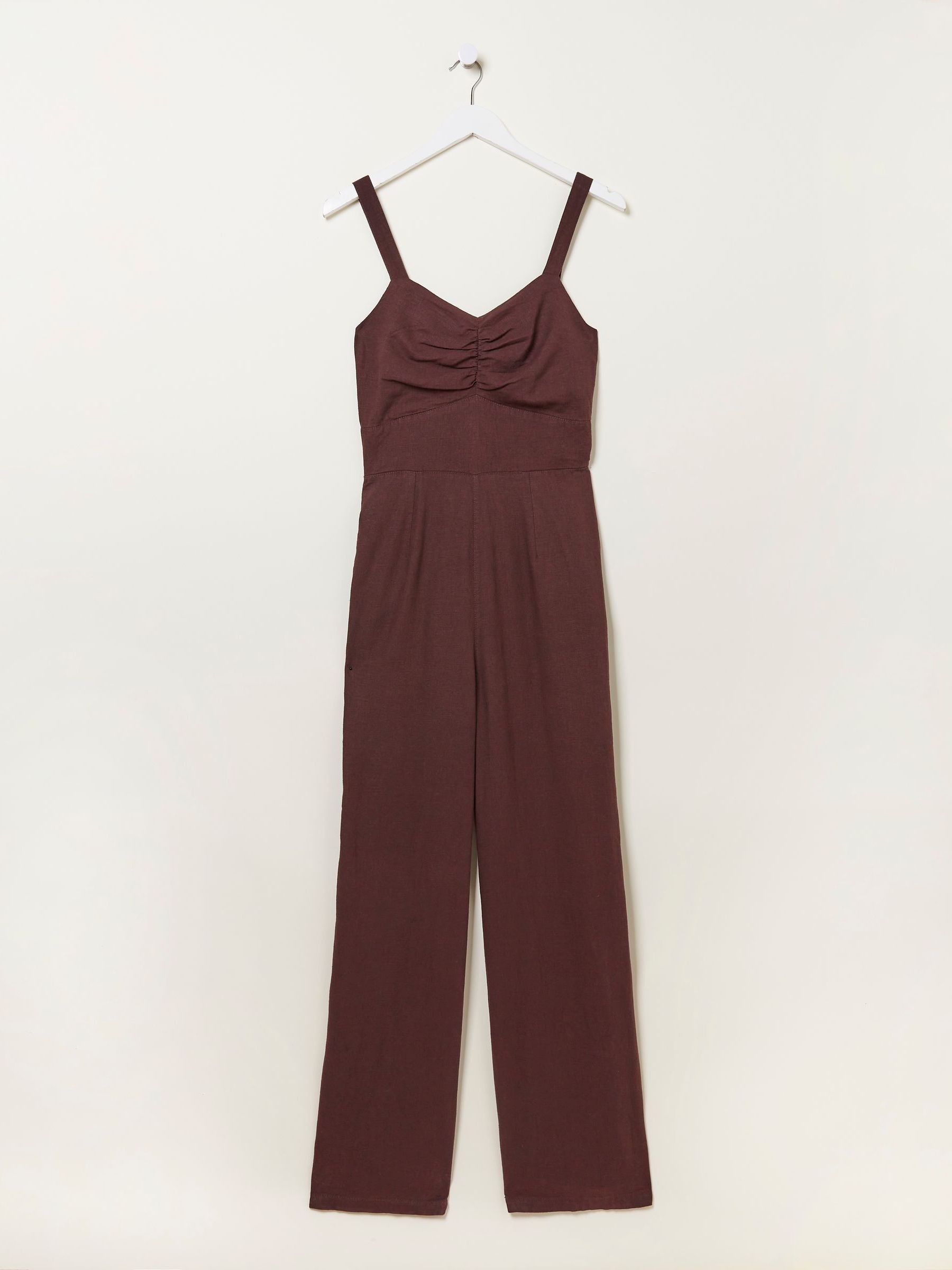 Brown Linen Vic Jumpsuit - Image 5 of 5