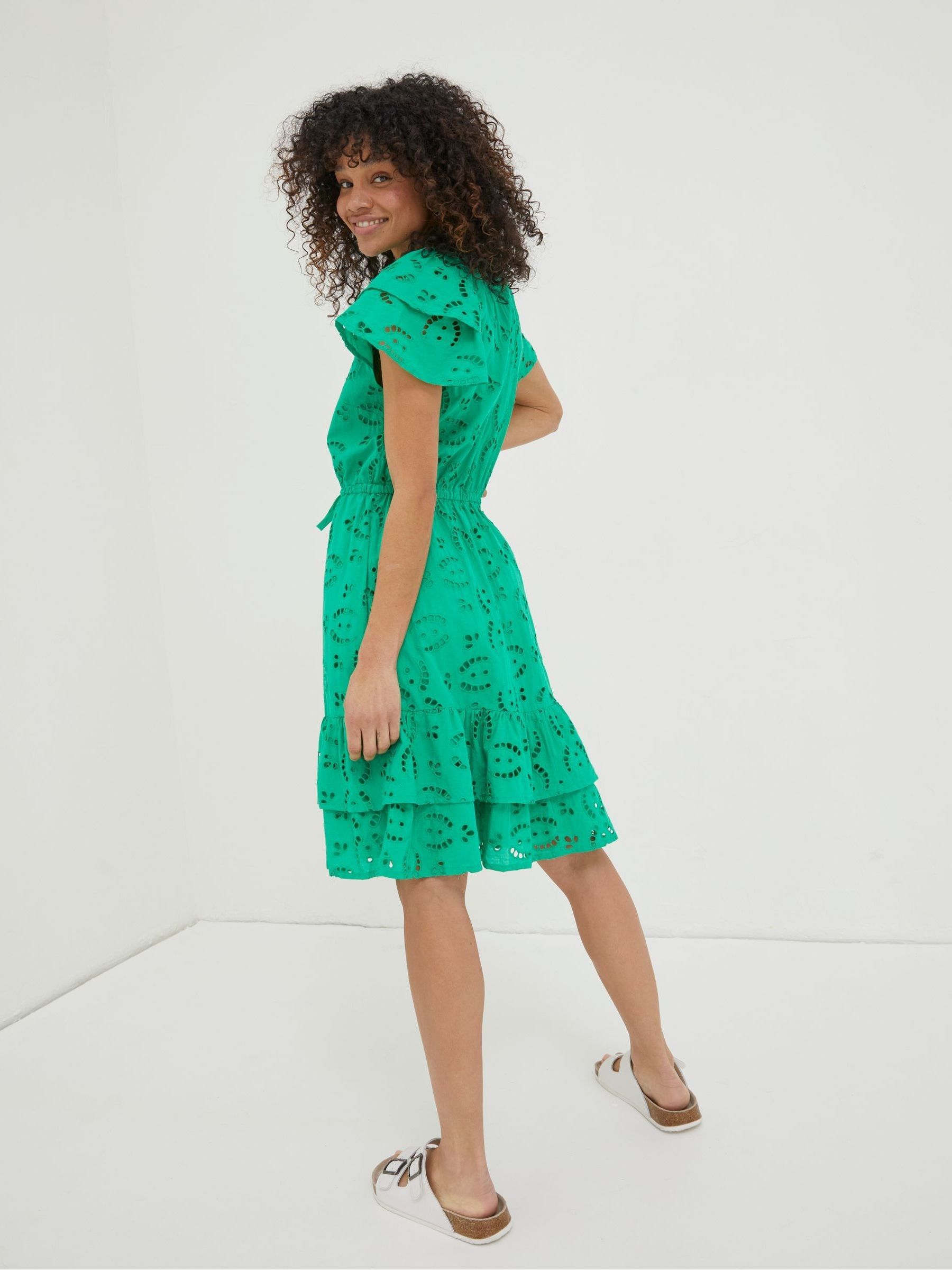 Green Brady Broderie Dress - Image 2 of 6