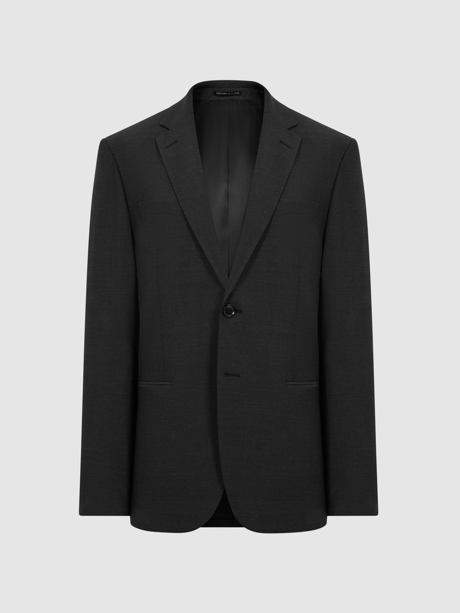 Modern Fit Travel Blazer in Charcoal - Image 2 of 11