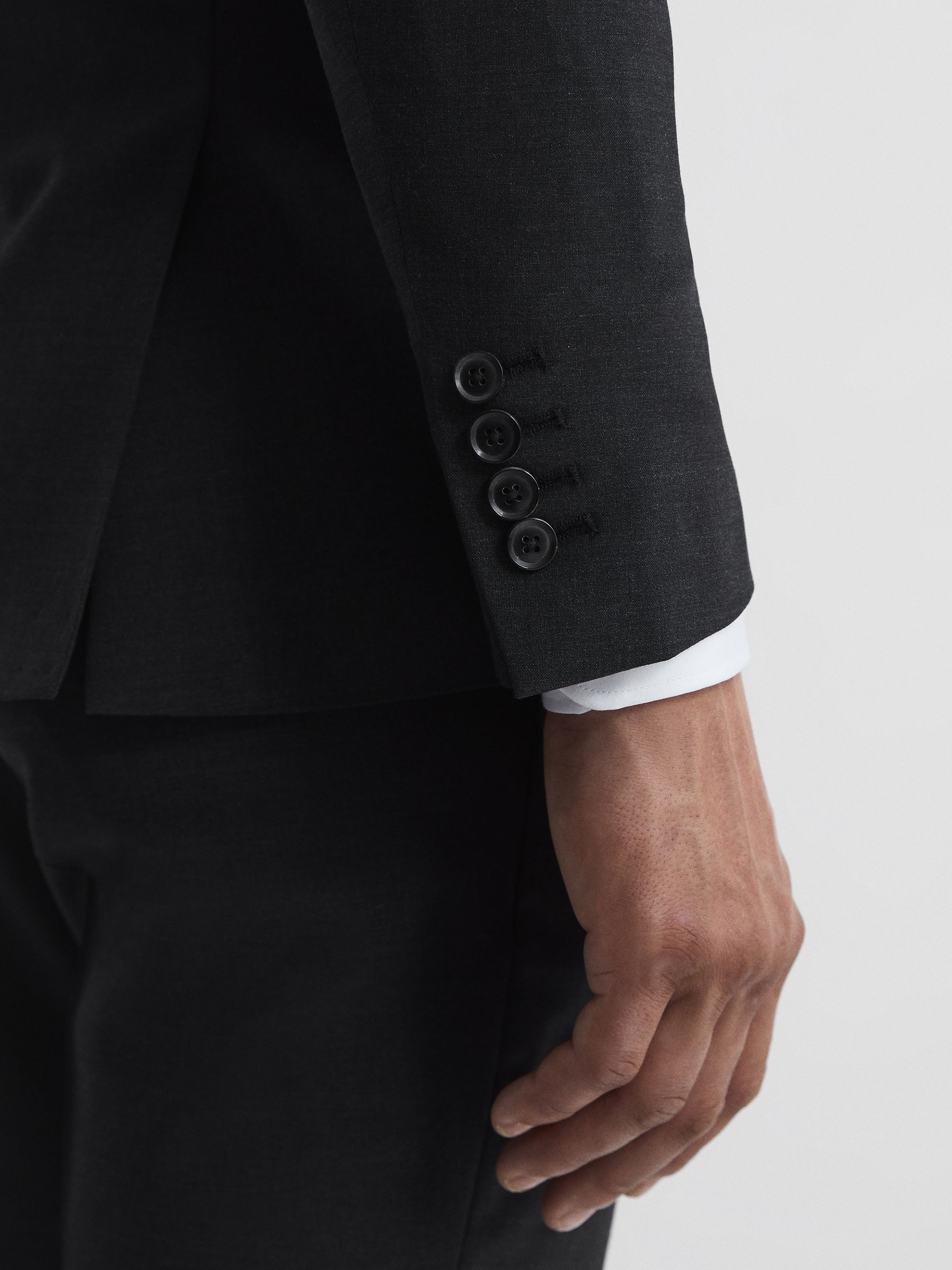 Modern Fit Travel Blazer in Charcoal - Image 6 of 11
