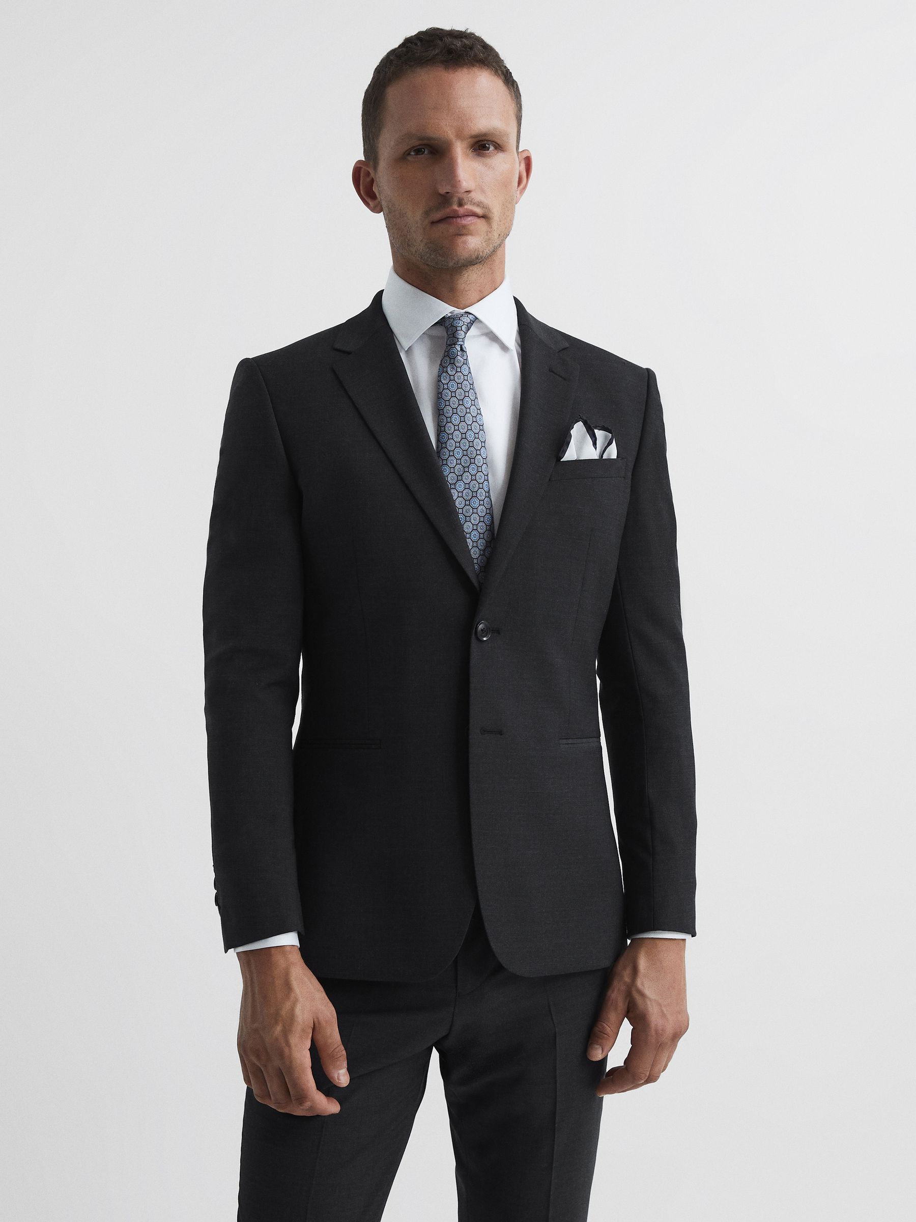 Modern Fit Travel Blazer in Charcoal - Image 7 of 11