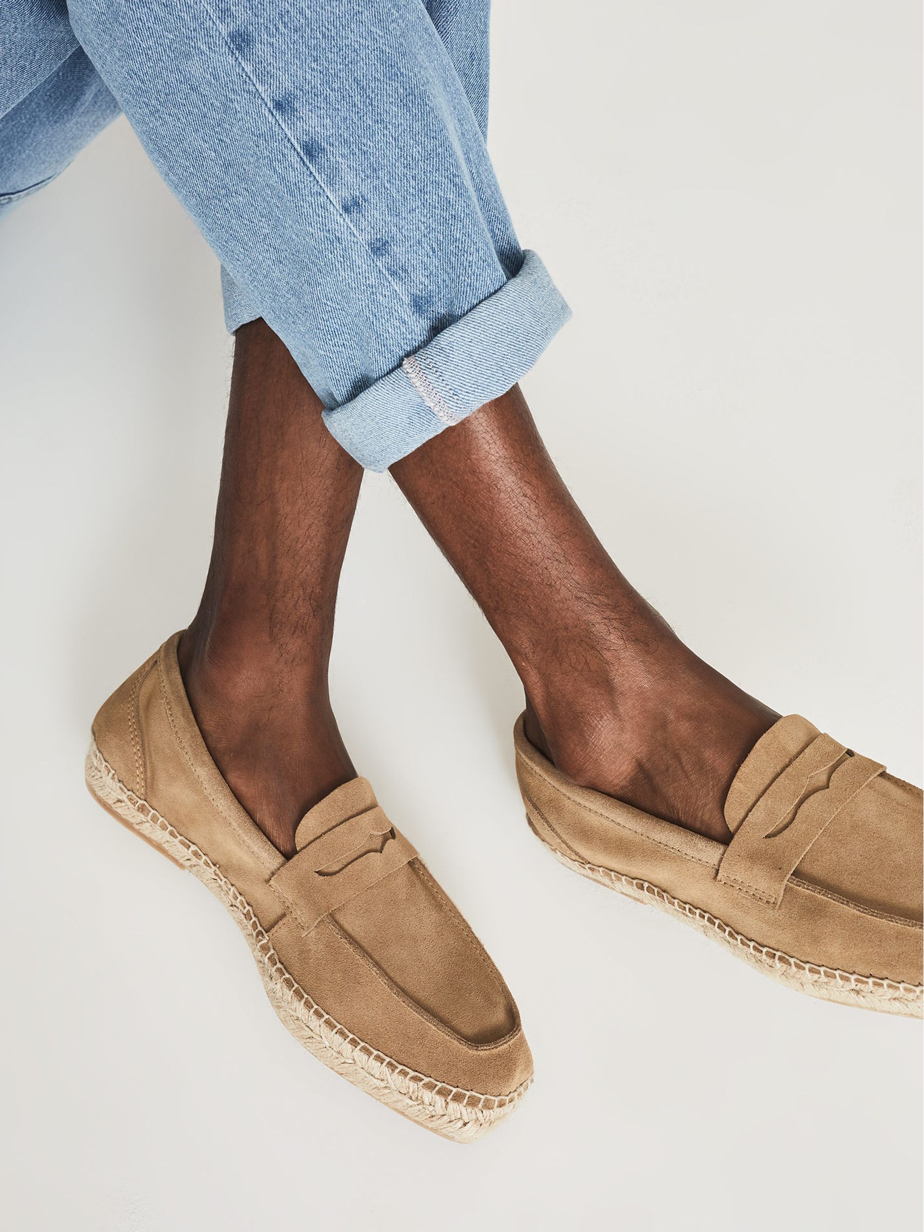 Suede Espadrilles in Sand - Image 1 of 5