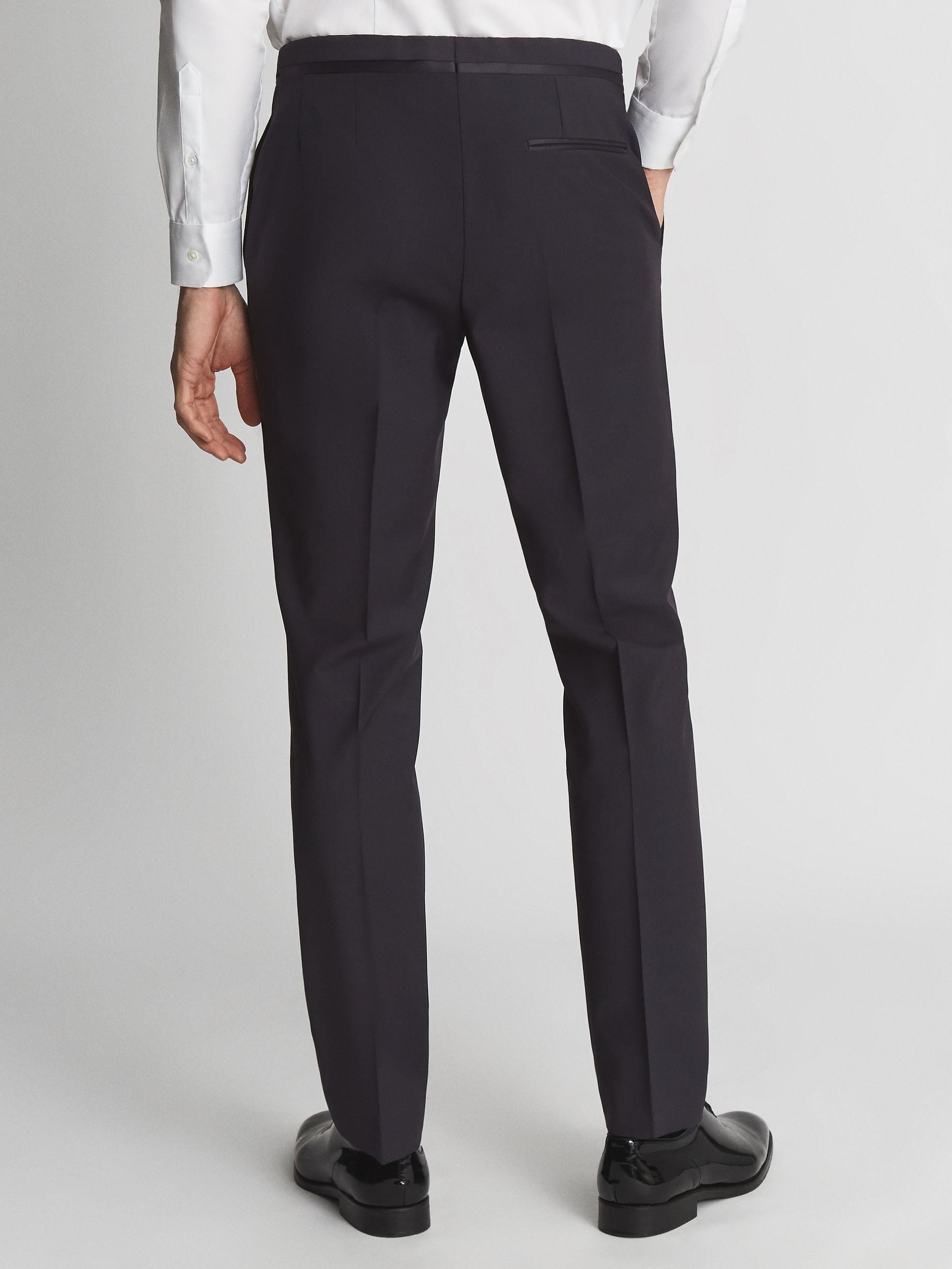 Modern Fit Tuxedo Trousers in Navy - Image 5 of 5