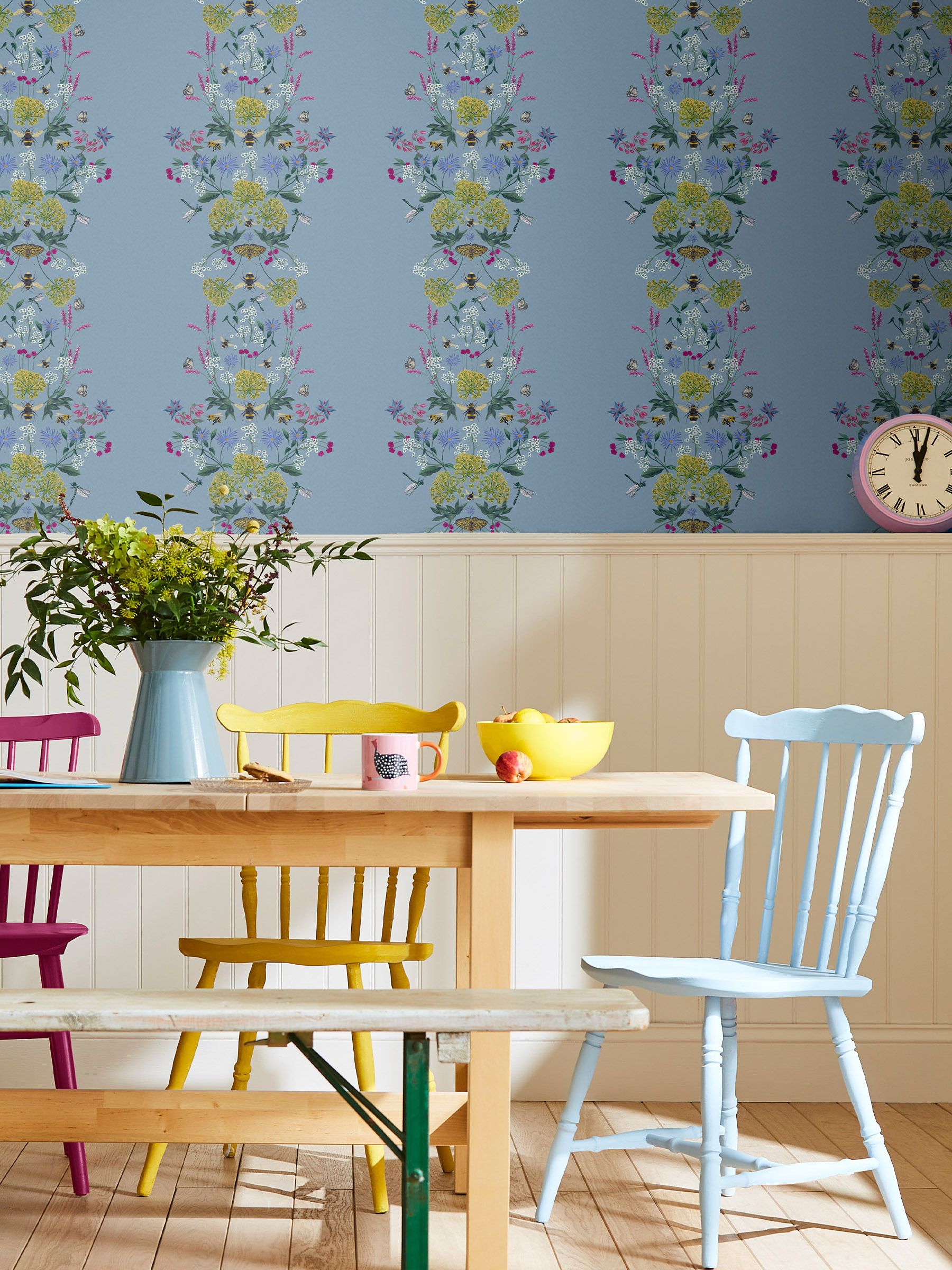 Haze Blue Perfect Pollinators Wallpaper - Image 1 of 3