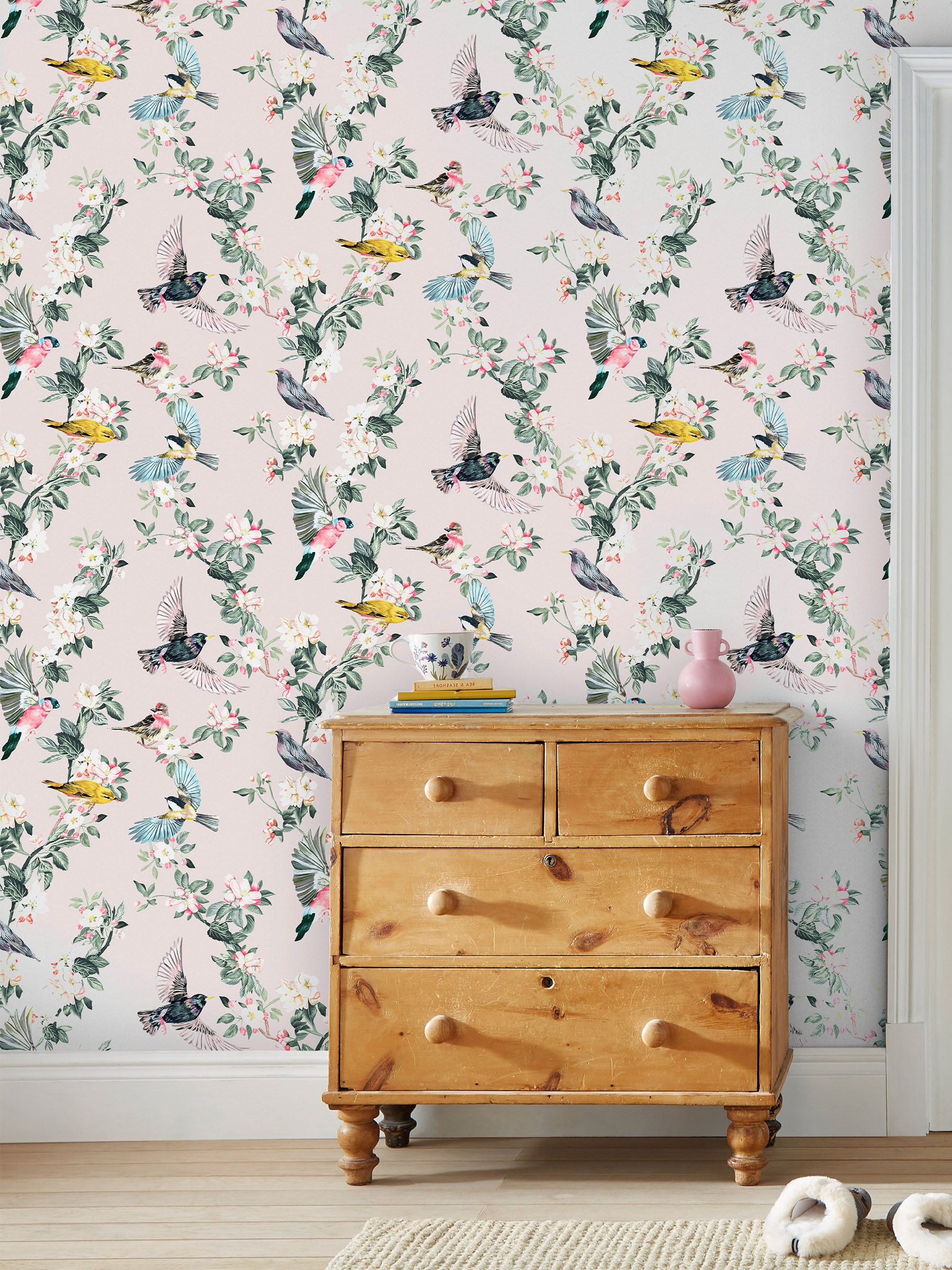 Antique Creme Handford Garden Birds Wallpaper - Image 1 of 3