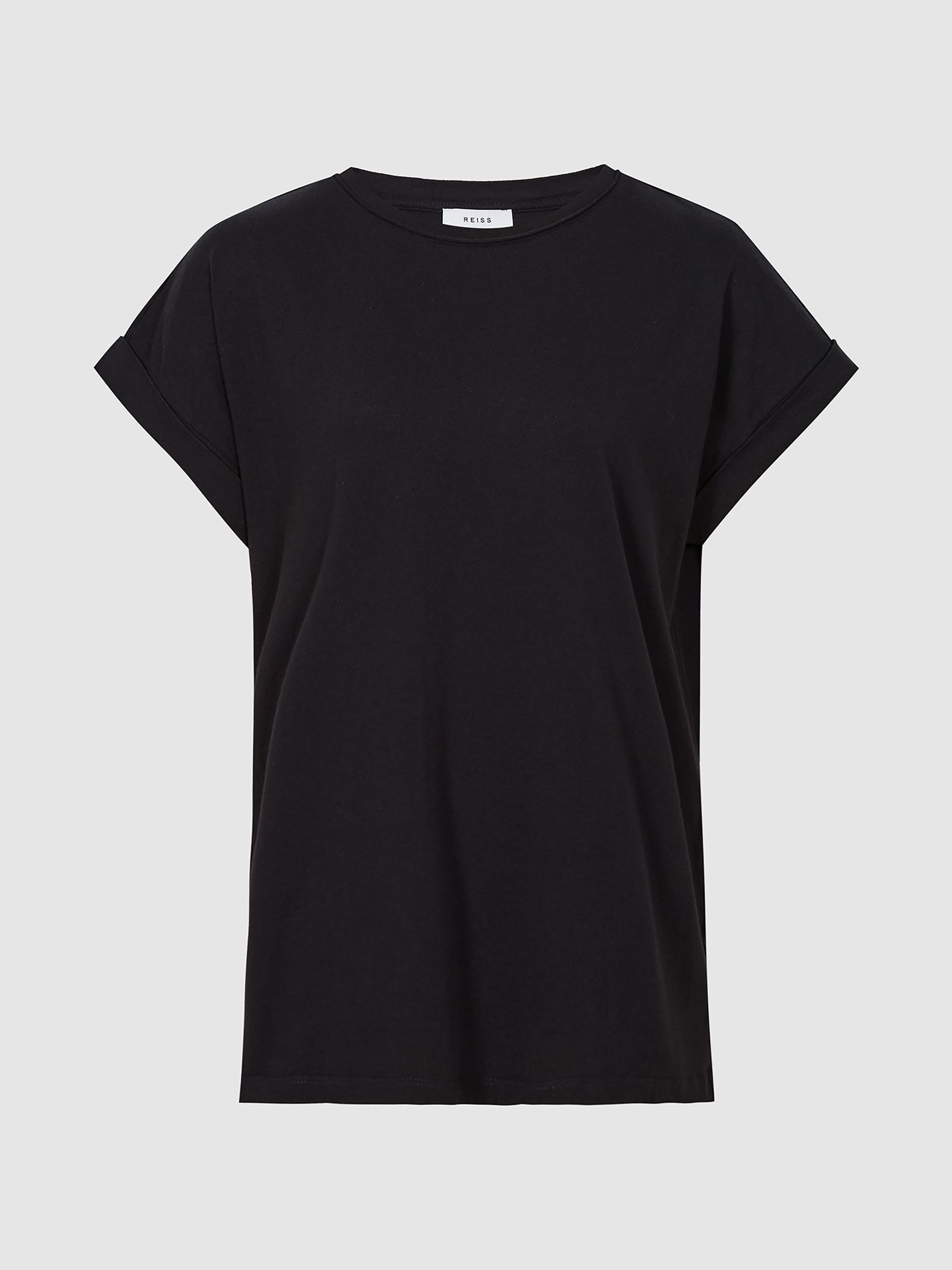 Cotton-Jersey Crew Neck T-Shirt in Navy - Image 2 of 6