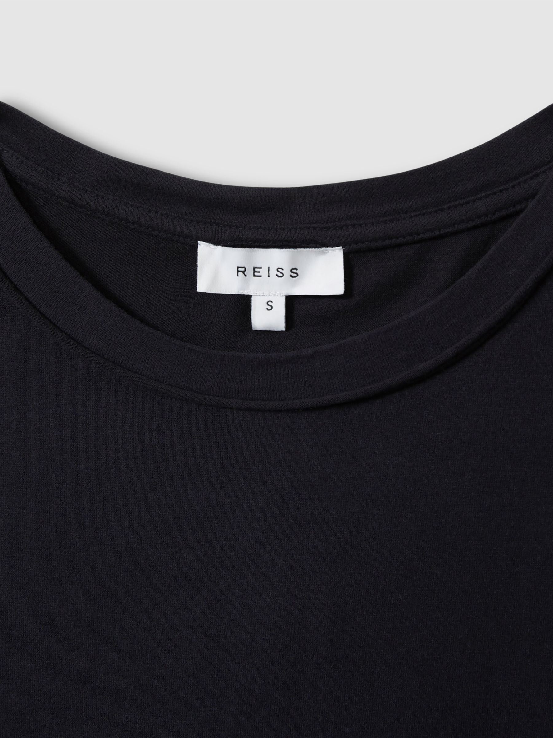 Cotton-Jersey Crew Neck T-Shirt in Navy - Image 6 of 6