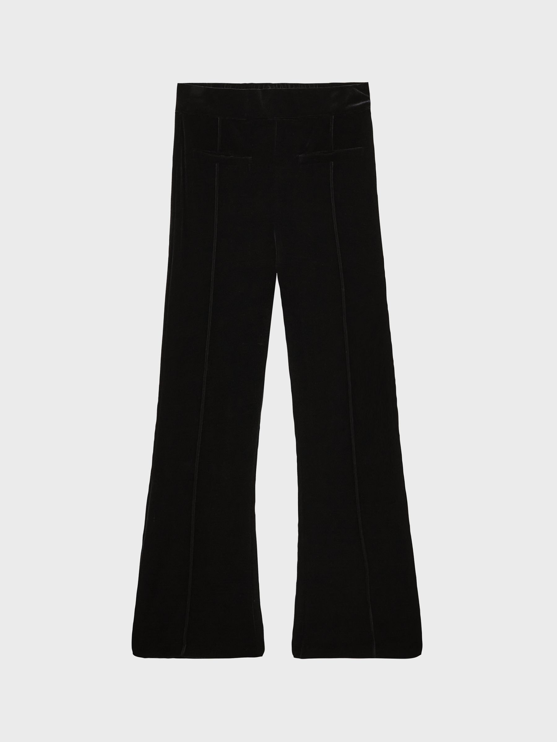 Senior Velvet Flared Trousers in Black - Image 2 of 6
