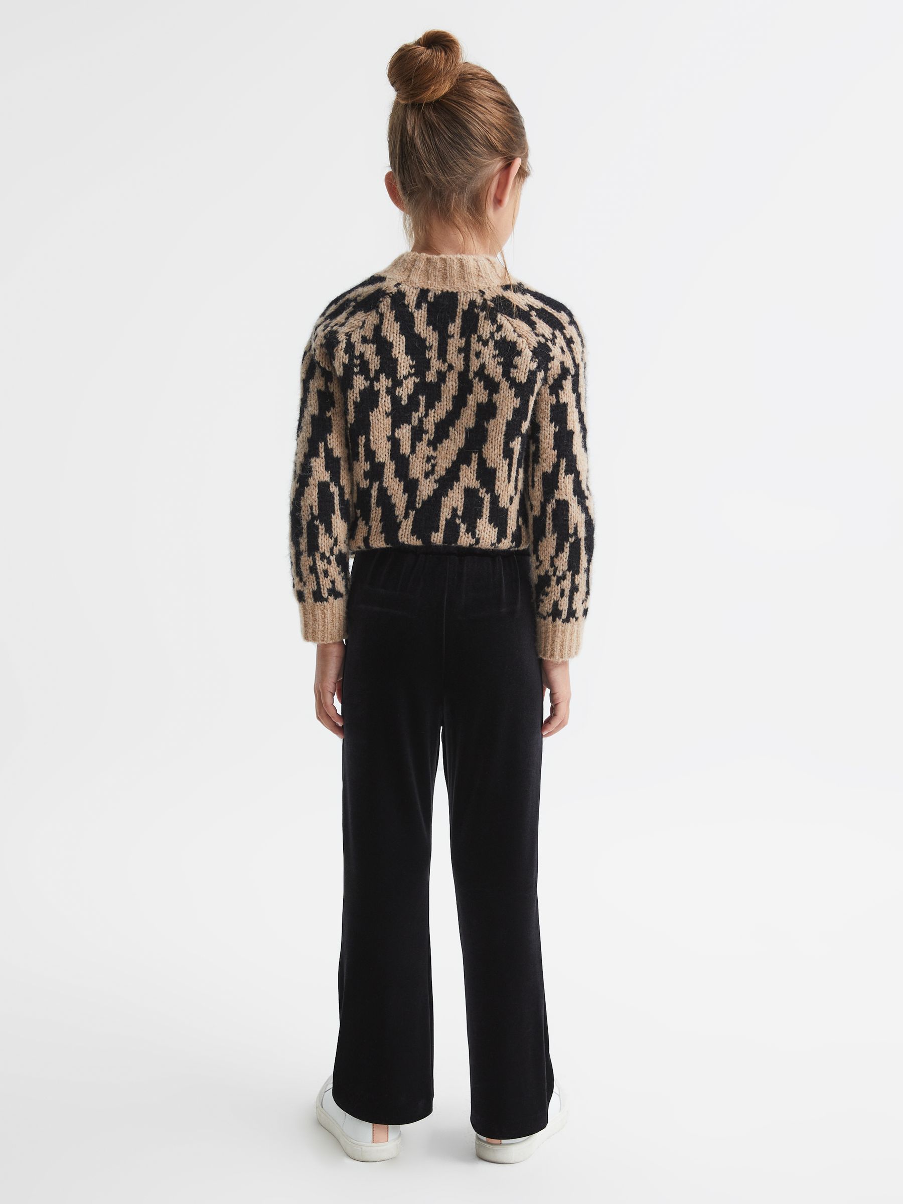 Senior Velvet Flared Trousers in Black - Image 5 of 6