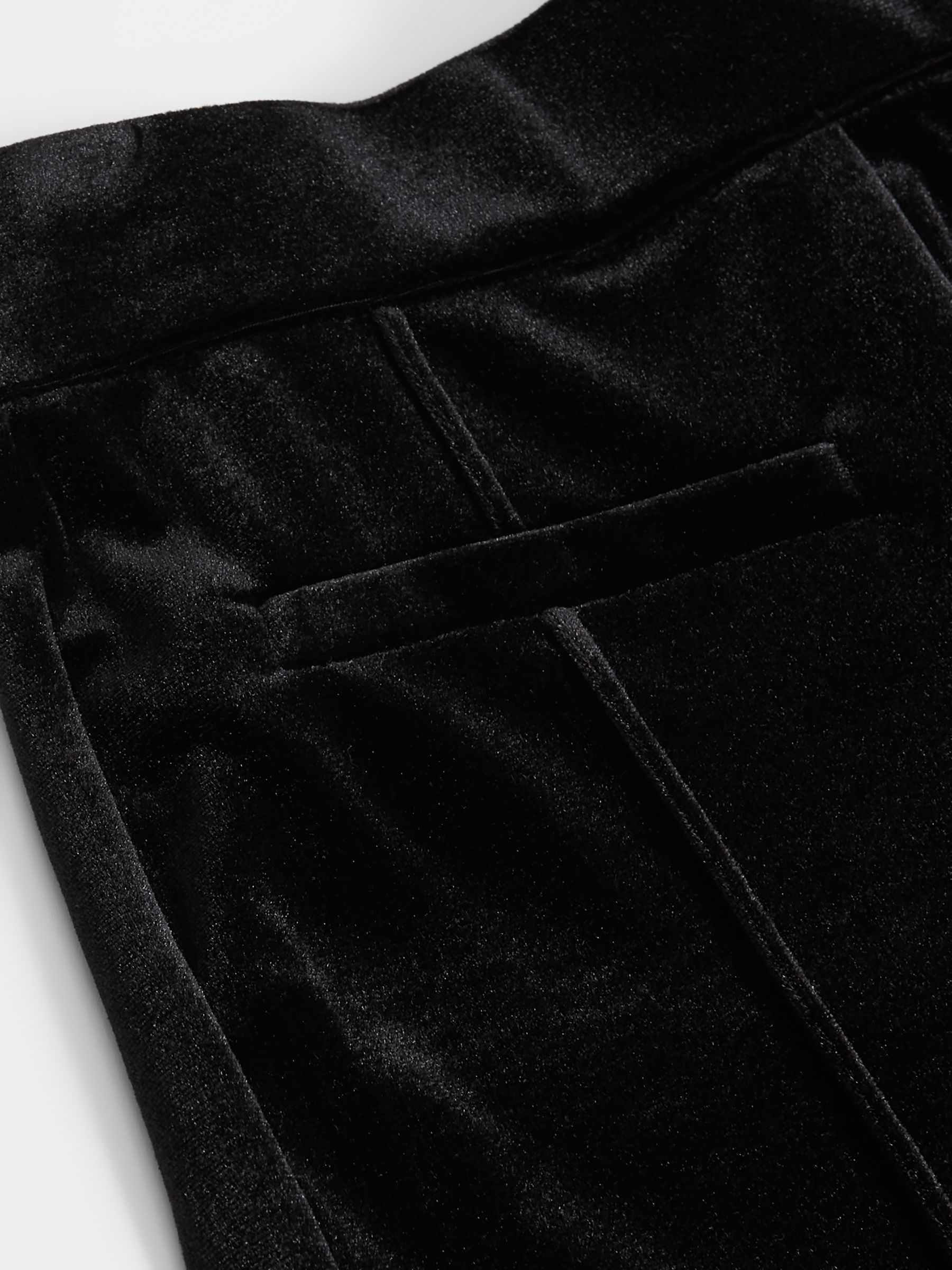 Senior Velvet Flared Trousers in Black - Image 6 of 6