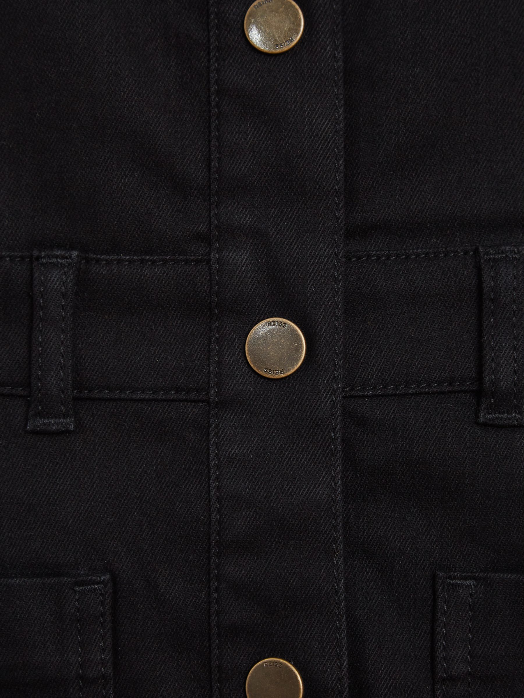 Denim Dungaree Dress in Black - Image 6 of 6