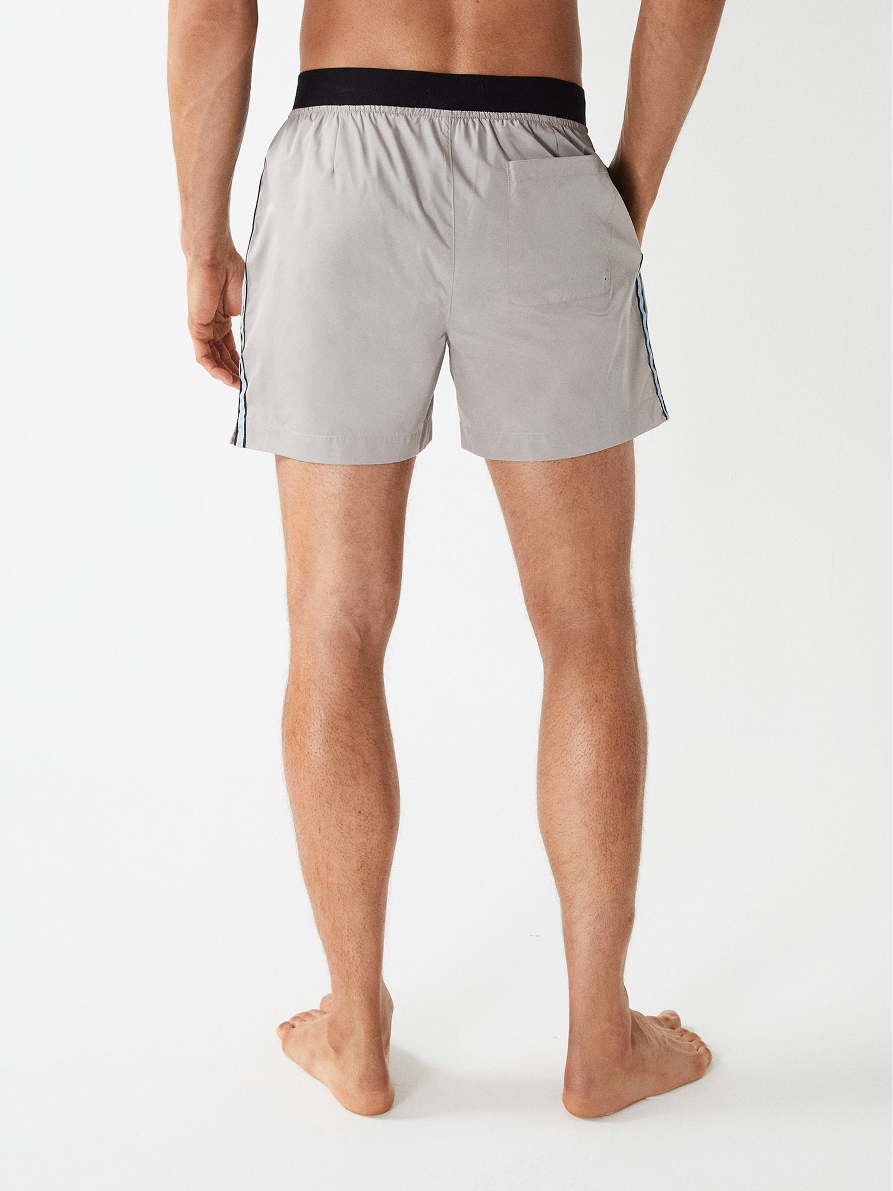 Side Stripe Swim Shorts in Beige - Image 5 of 6