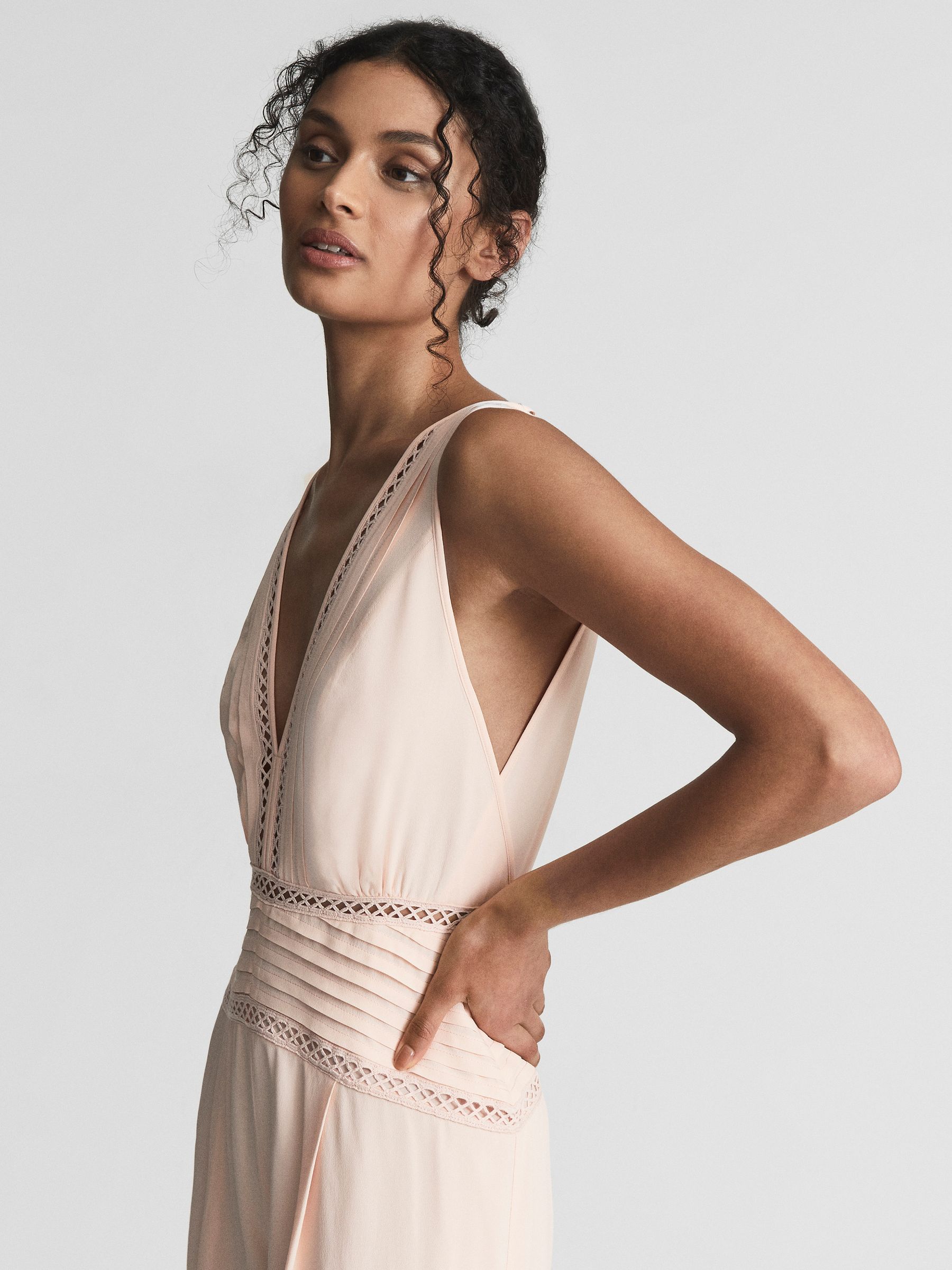 Regular Wide Leg Resort Jumpsuit in Blush - Image 6 of 7