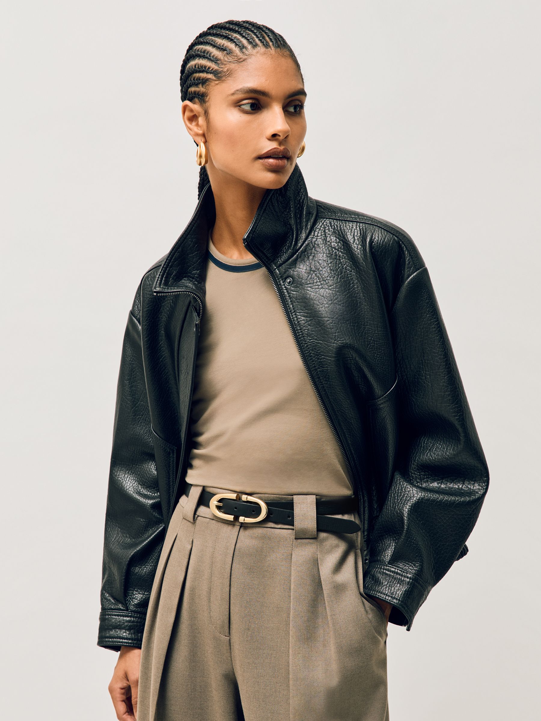 上品【REISS】BAILEY ホースシュー ベルト Next：日本 バーガンディー - Reiss Bailey ホースシューベルト