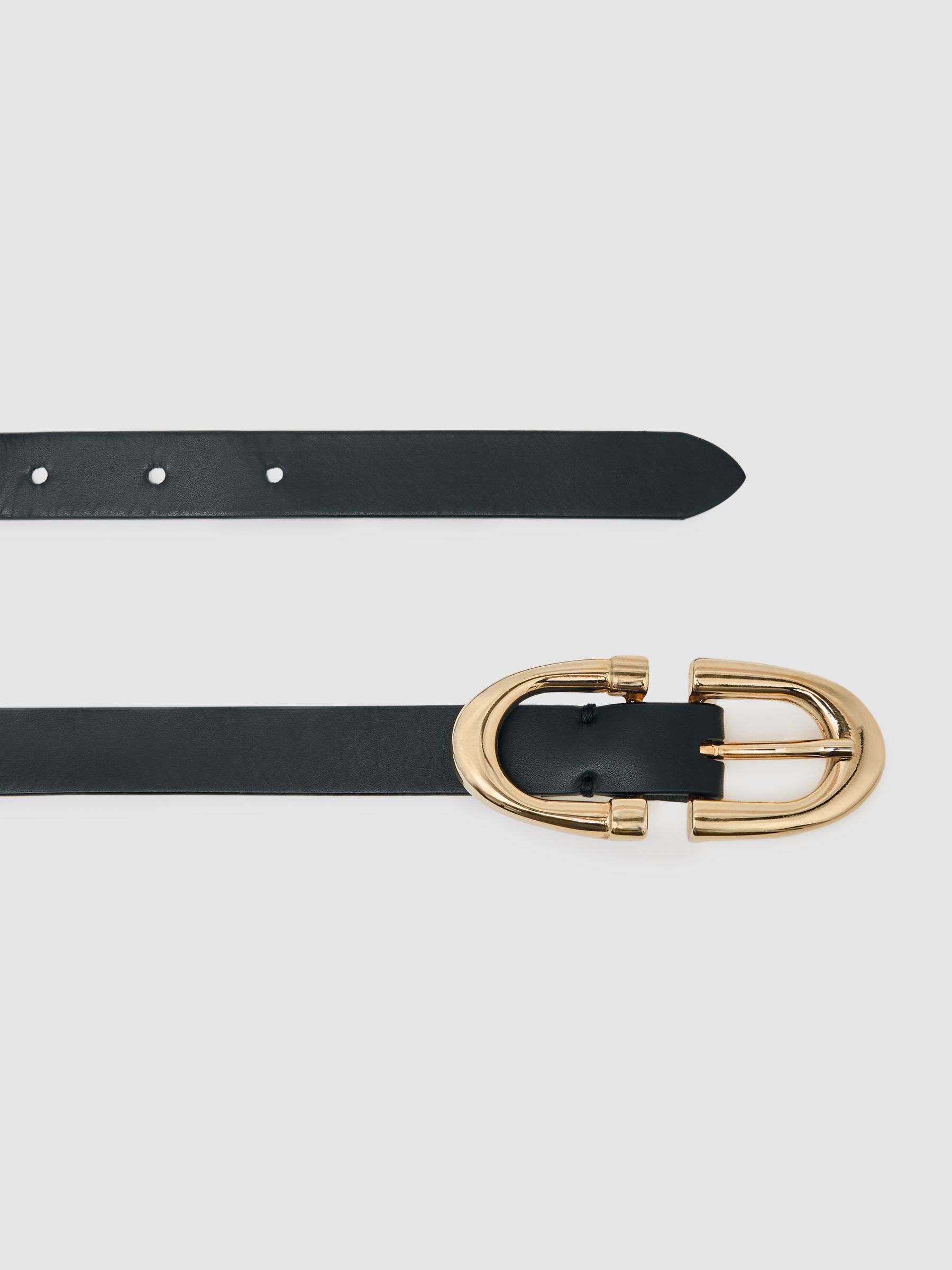 Reiss Horseshoe Belt in Black - REISS