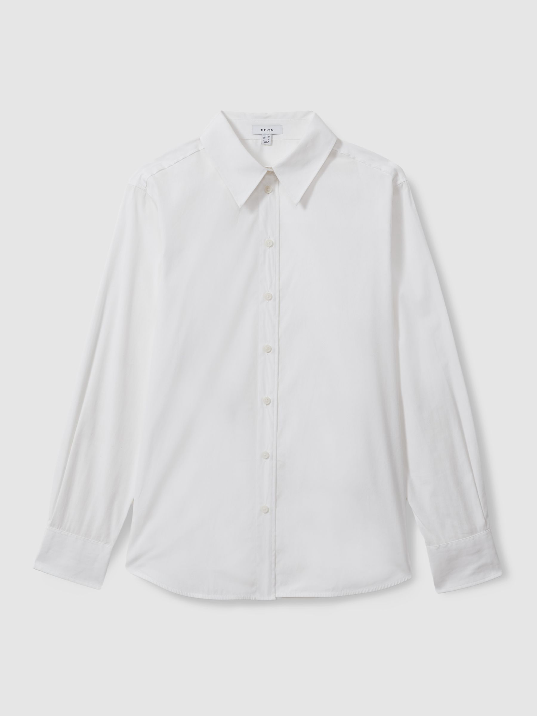 Cotton Poplin Shirt in White - Image 2 of 5